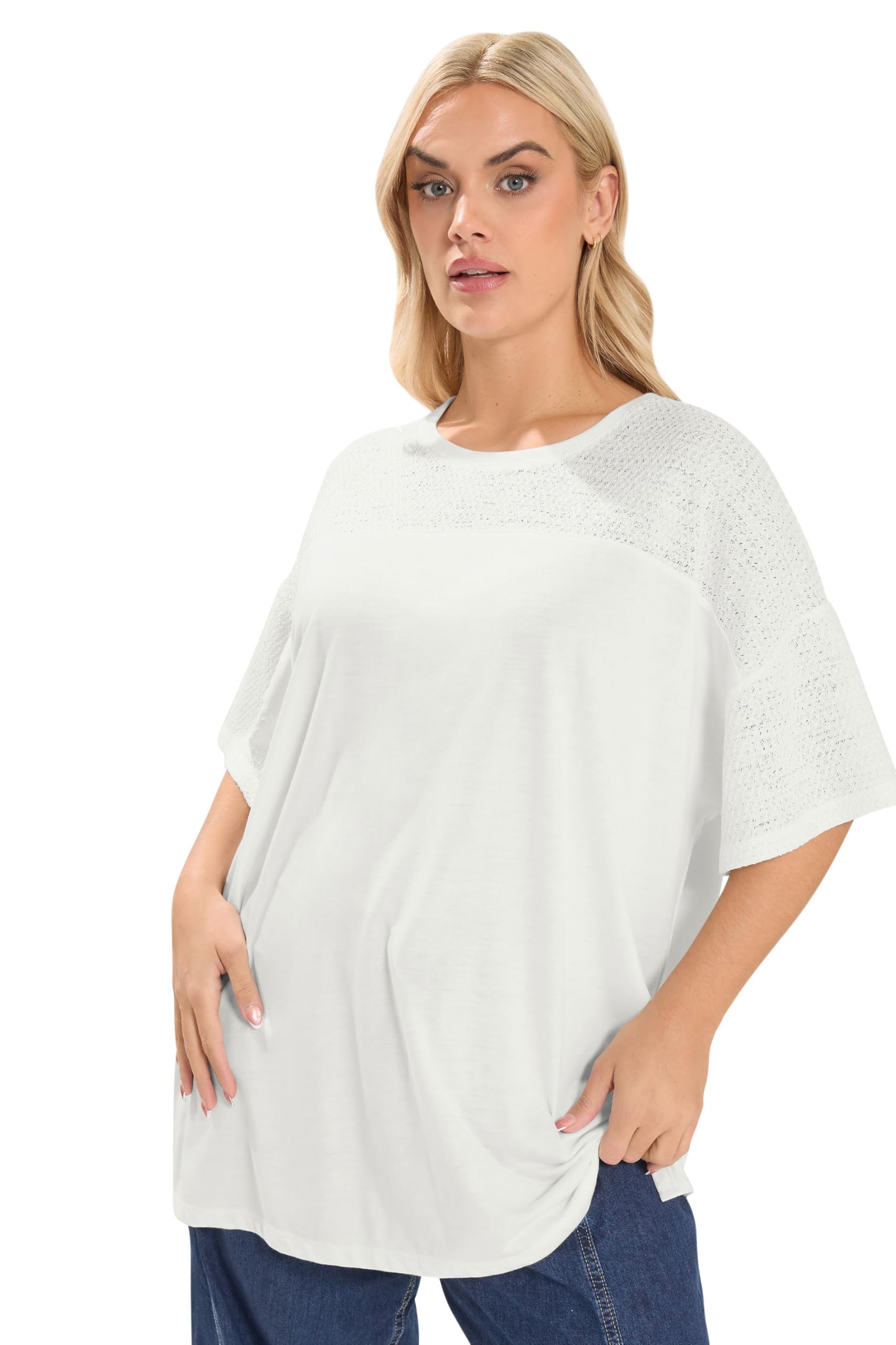 Yours Women's T-Shirt - White - Size 34-36