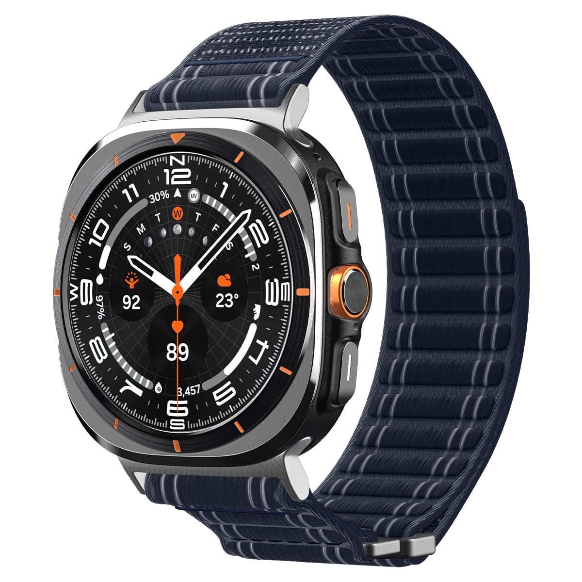 Spigen Cinturino Basico in Tessuto con Chiusura a Strappo Compatibile con Samsung Galaxy Watch Ultra 47mm (2025/​2024) - Marina