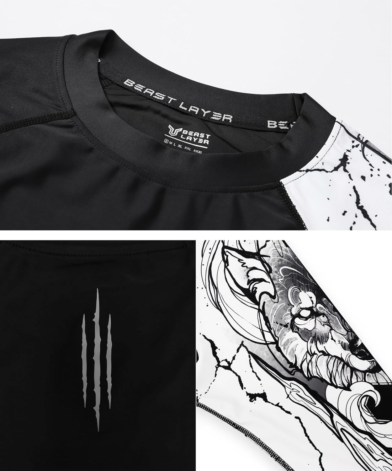 ADOREISM Quick-Dry Men's Long Sleeve Rash Guard UPF 50+ Compression Swim Shirt - Image 5