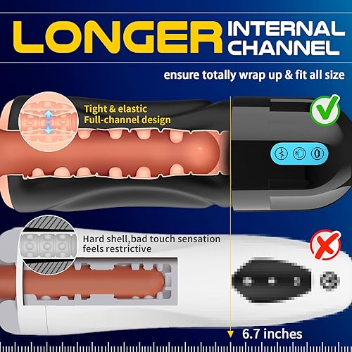 Miniatura 3 de Movakativ Juguetes sexuales masculinos para adultos, bomba de pene masturbador masculino con 10 vibraciones y 5 succiones, canal TPE súper suave,