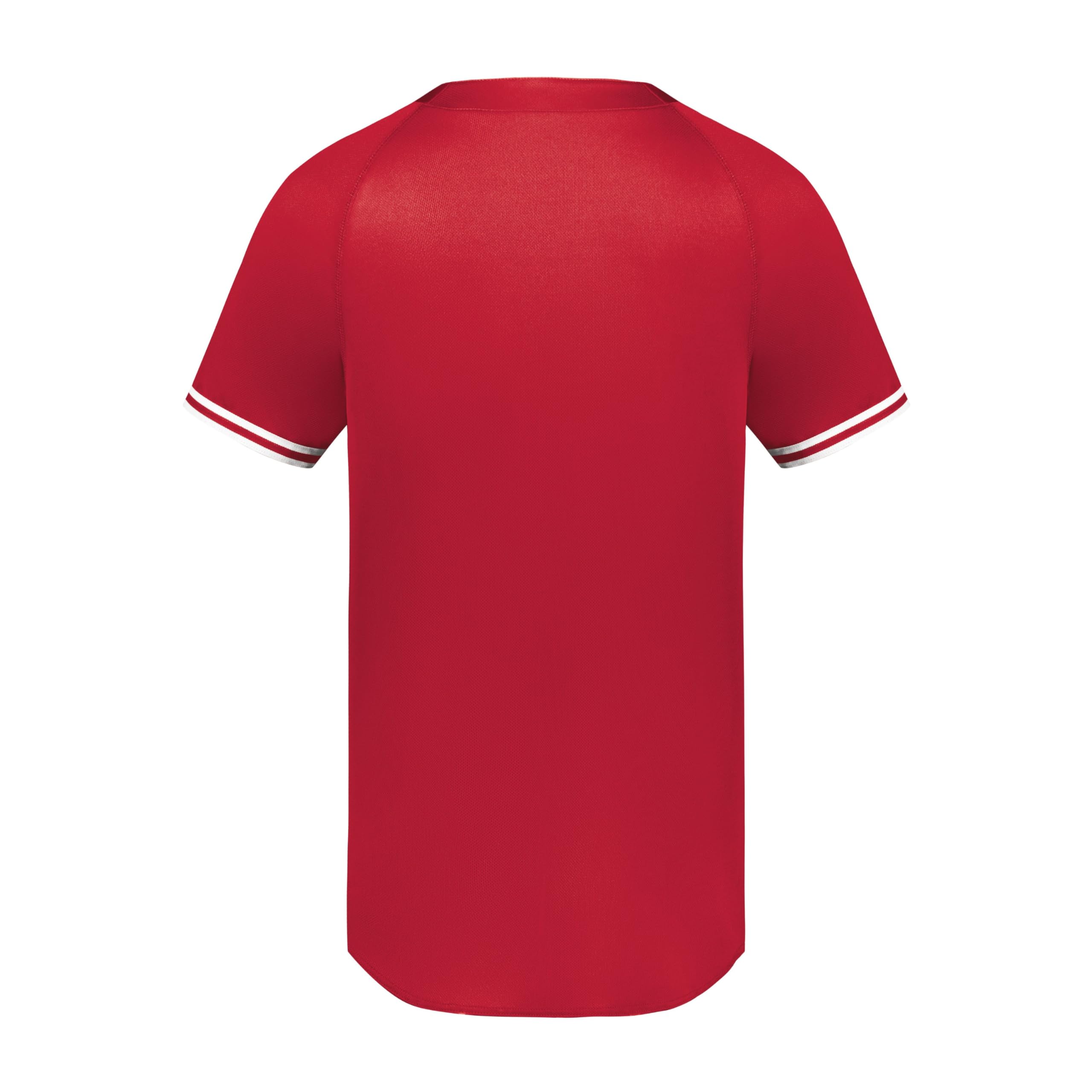 Augusta Sportswear Boys Cutter+ Henley Jersey, Scarlet/White, Small