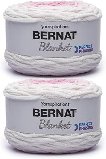 Bernat Blanket Perfect Phasing Soft Crochet Yarn, Petal 2-Pack | #6 Super Bulky Yarn, 100% Polyester, Soft Crochet Yarn for Blankets, Knitting & DIY Crafts, 220yds, 300g/10.56oz per skein