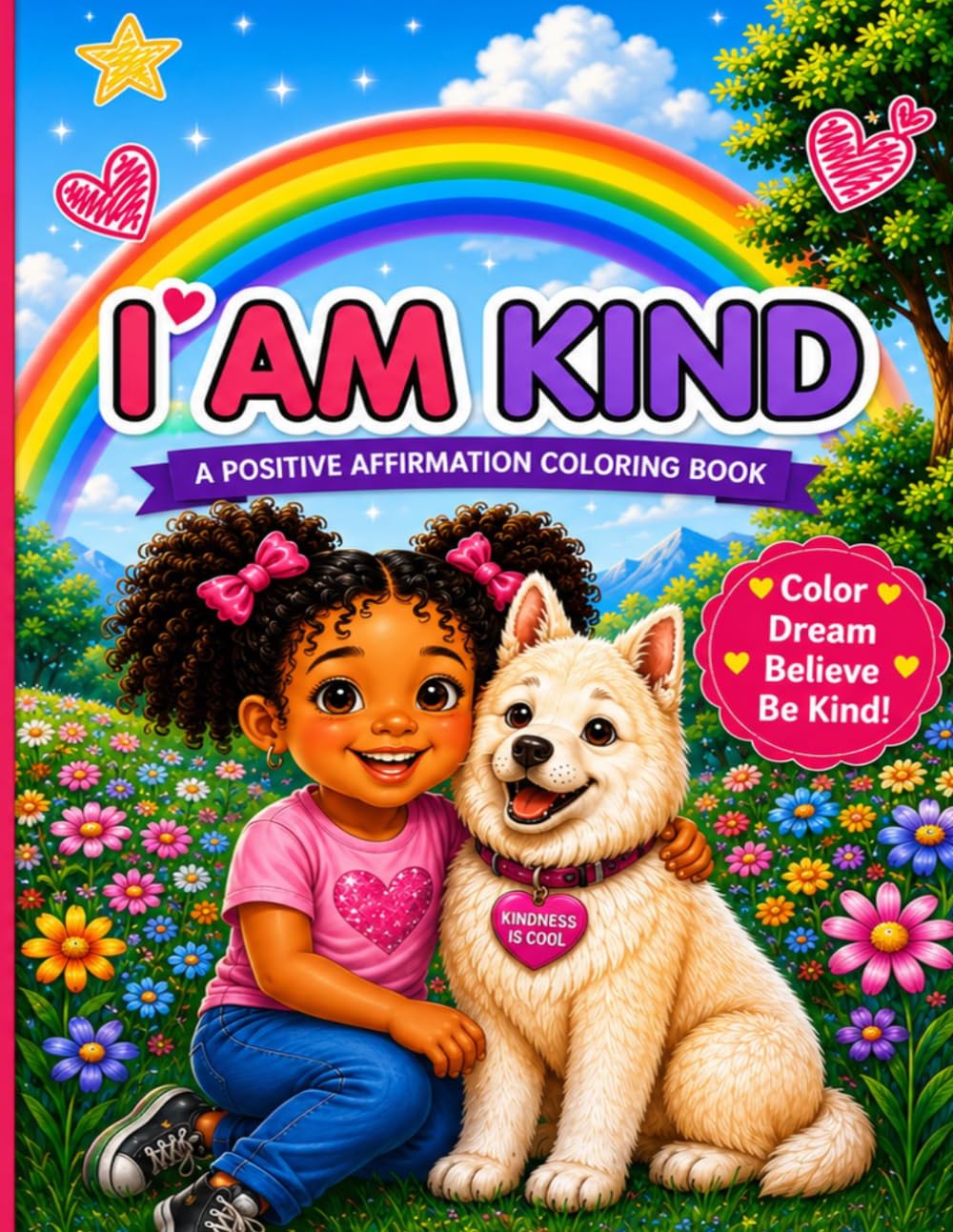 I AM KIND: A Positive Affirmation Coloring Book for Kids About Kindness, Confidence & Love