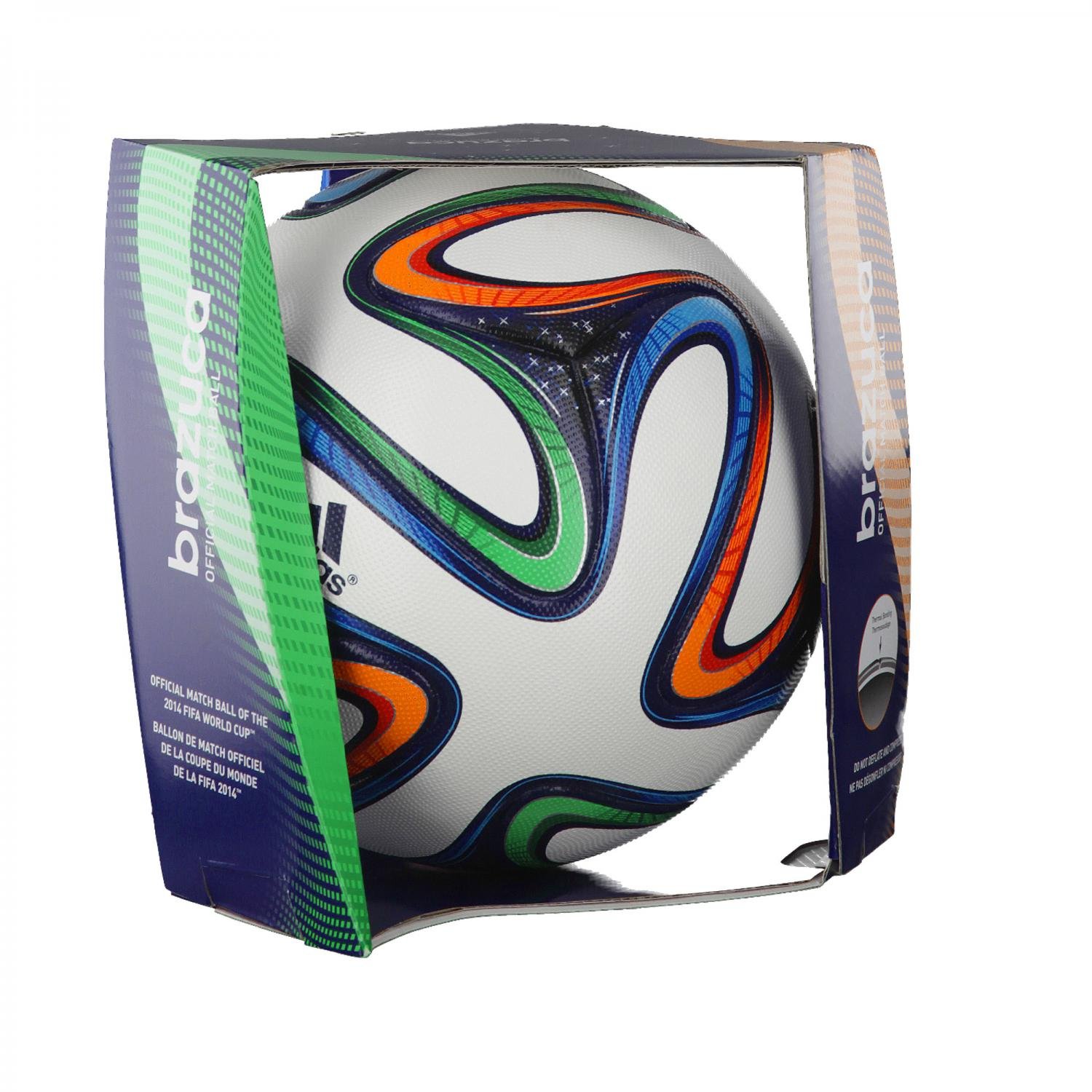 adidas Spielball Brazuca Offical Match Ball, Vicred/Lgfogo/Crared, 5, G73617