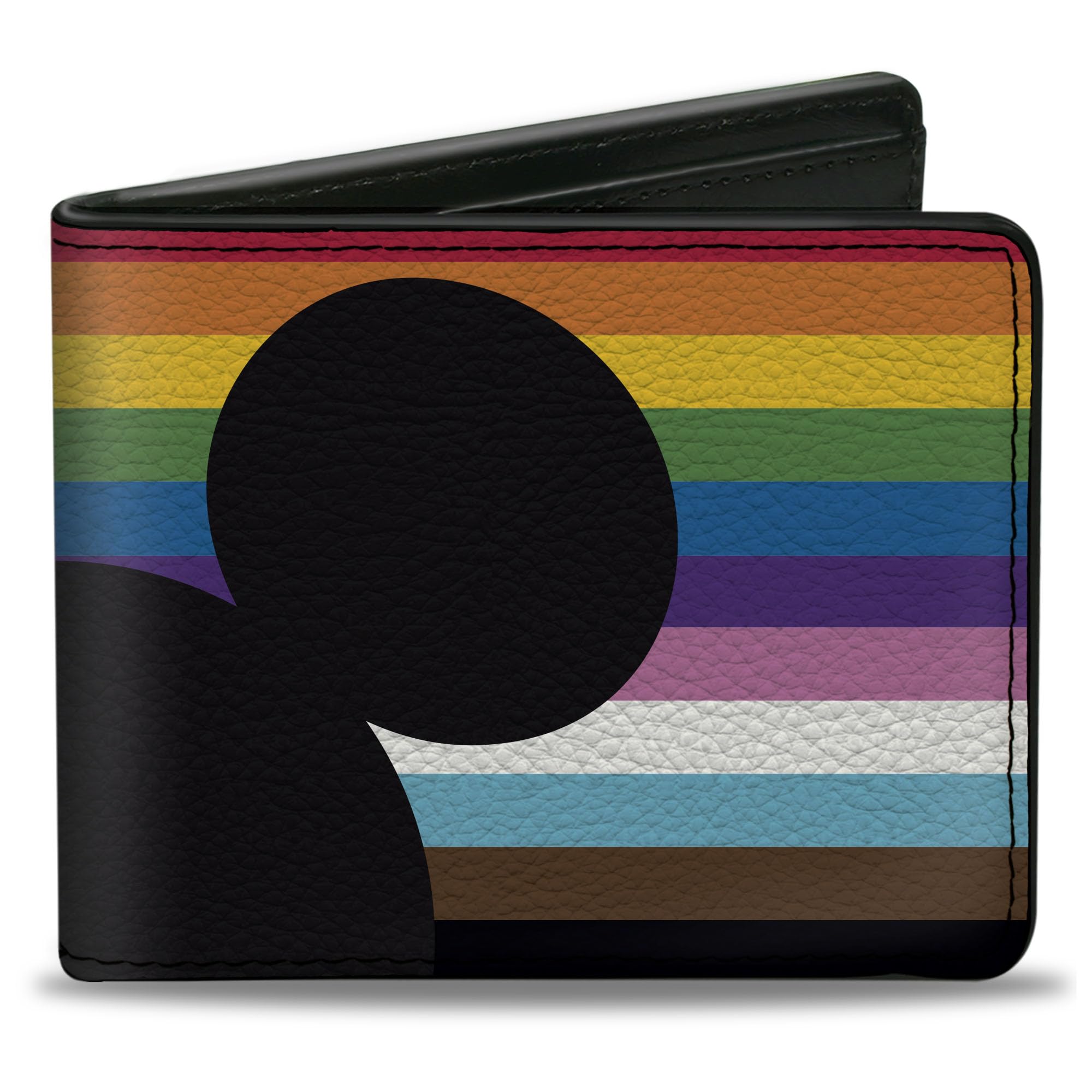 Wallet Bifold PU Mickey Mouse Pride Ears Icon Inclusion Rainbow Stripe