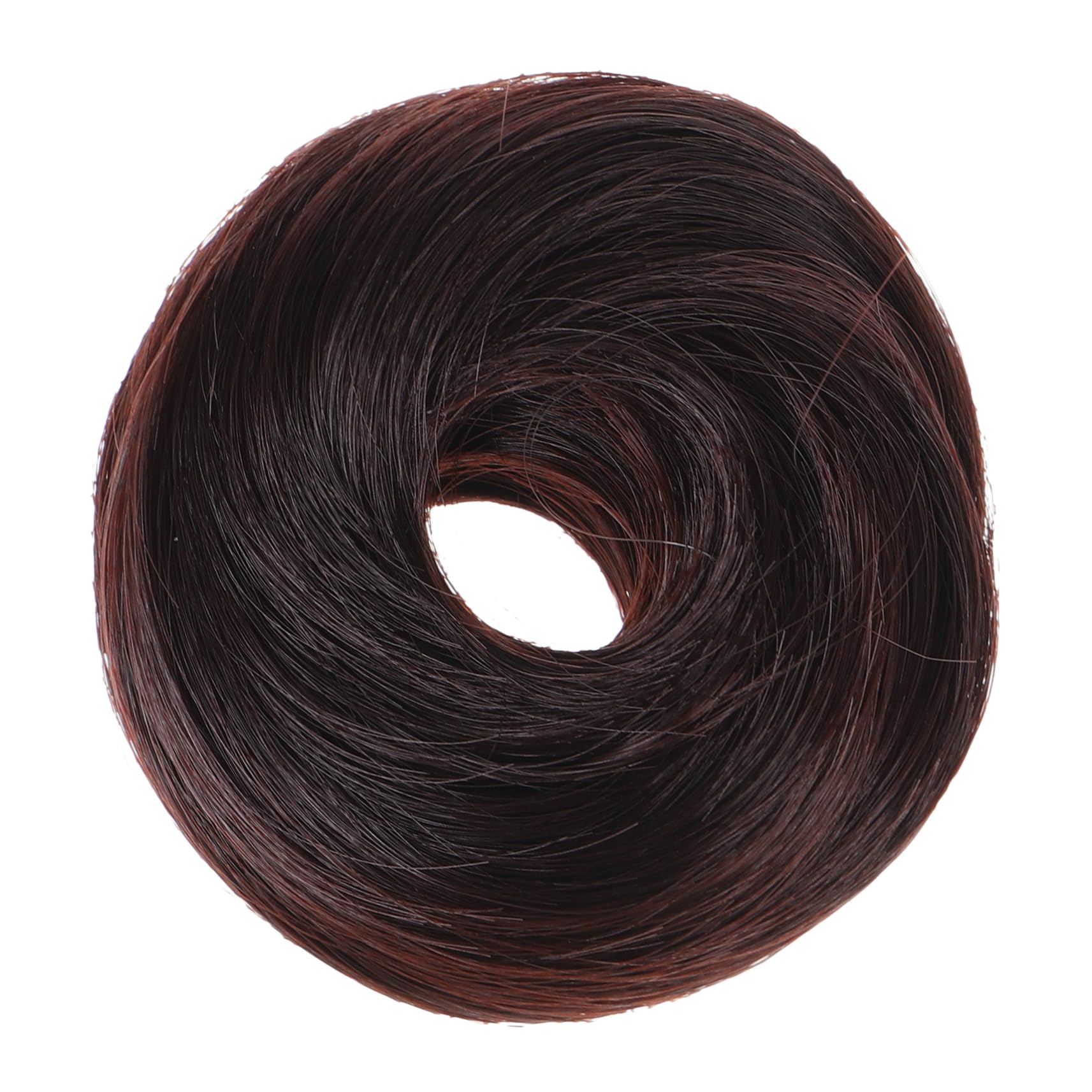 IWOWHERO Realistic Hanfu Bun Wig High Temp Fiber Ponytail Chignon Hairpiece for Women Natural Bun Donut Wig Hair Ring Stage Performance Accessory