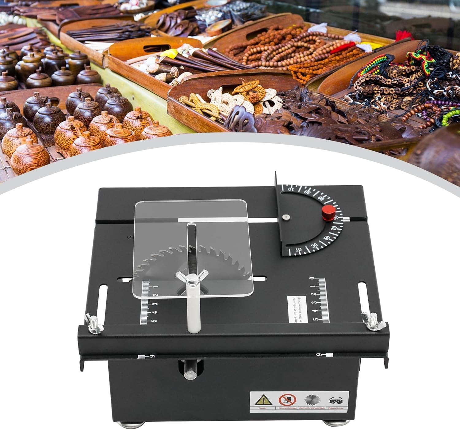 Mini sierra circular de mesa, 200 W, sierra de mesa portátil de precisión, multifuncional, para trabajar la madera, fuente de alimentación de 7 velocidades, sierras circulares de mesa eléctricas para