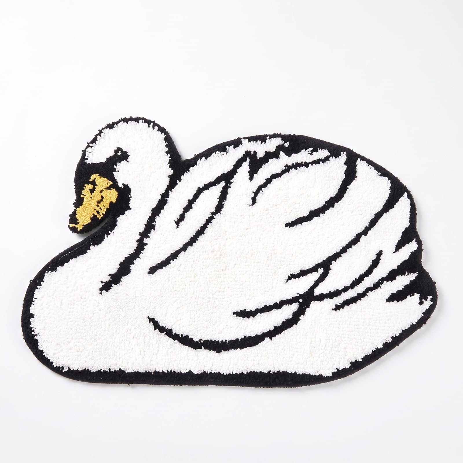 Drydiet Swan Shaped Bath Mat Non Slip Cute Animal Decorative Mat