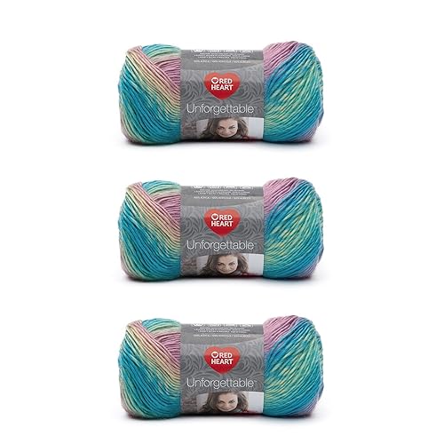 Red Heart Boutique Unforgettable Candied Yarn - 3 Pack of 100g/3.5oz - Acrylic - 4 Medium (Worsted) - 270 Yards - Knitting/Crochet - Candied - 3 Pack