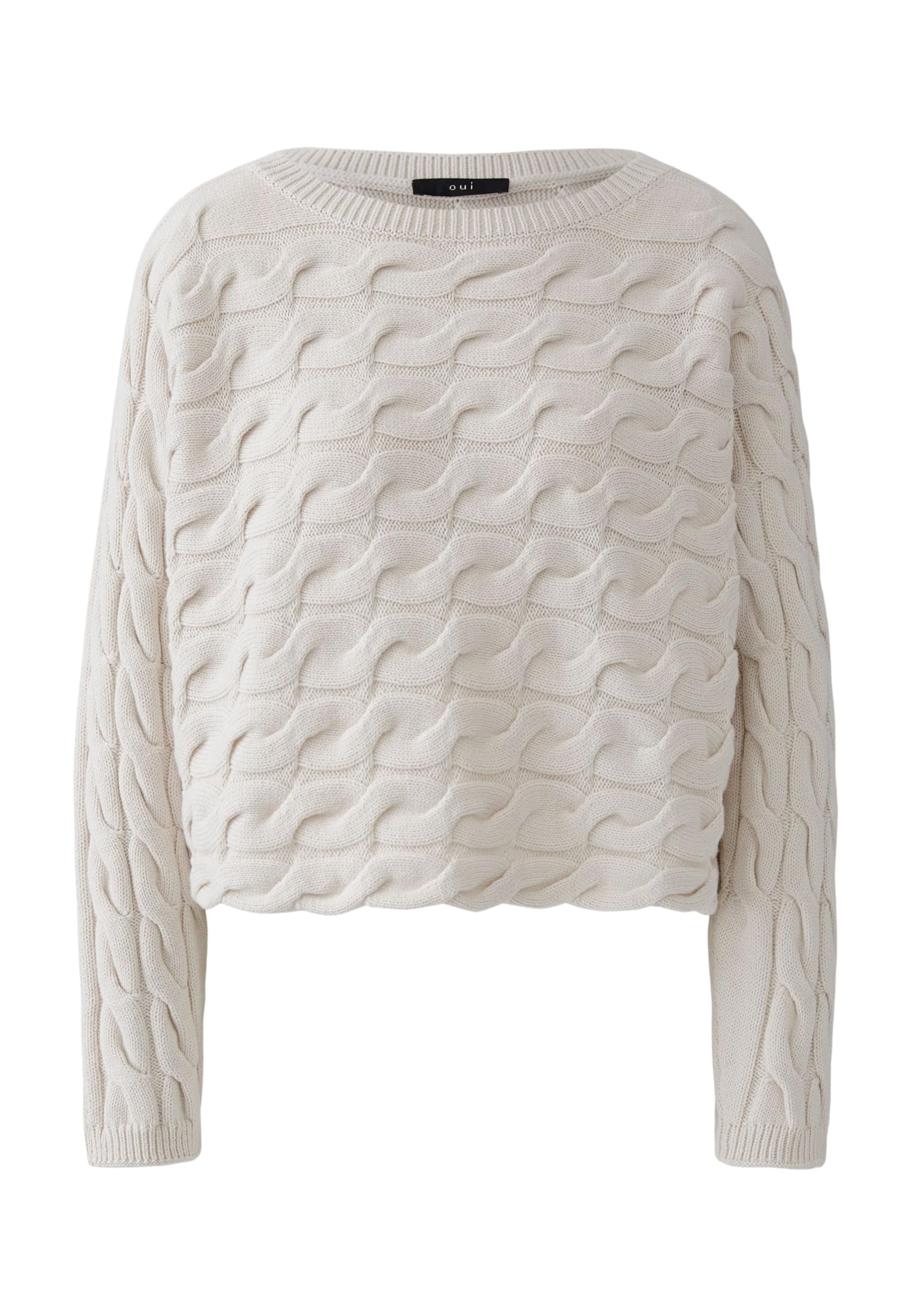 Oui Damen Pullover SIRAH boxy geschnitten Uni