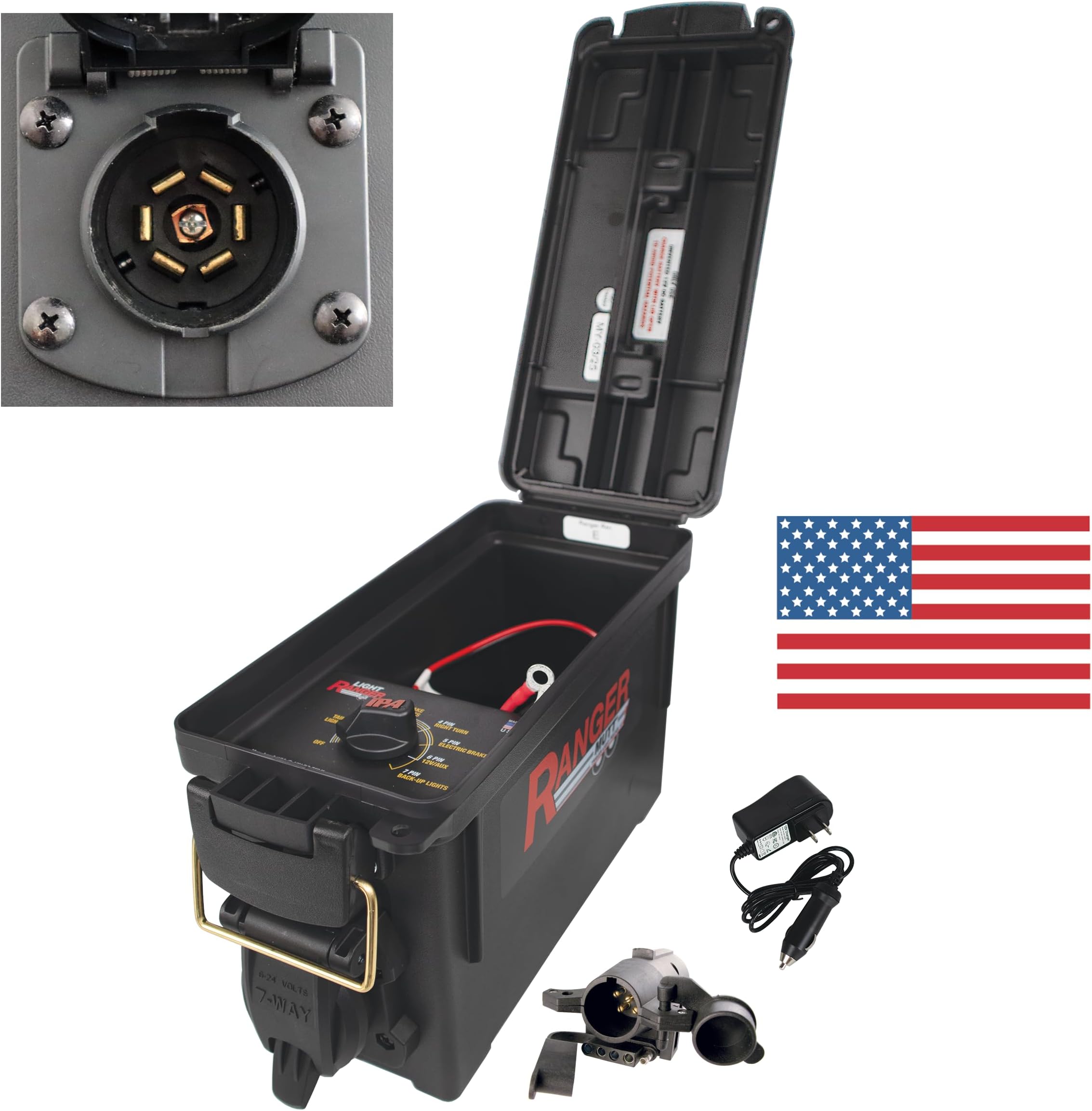 IPA Innovative Products of America #9101 Light Ranger MUTT (7-Way Spade Pin Style with Adapter) Trailer Tester
