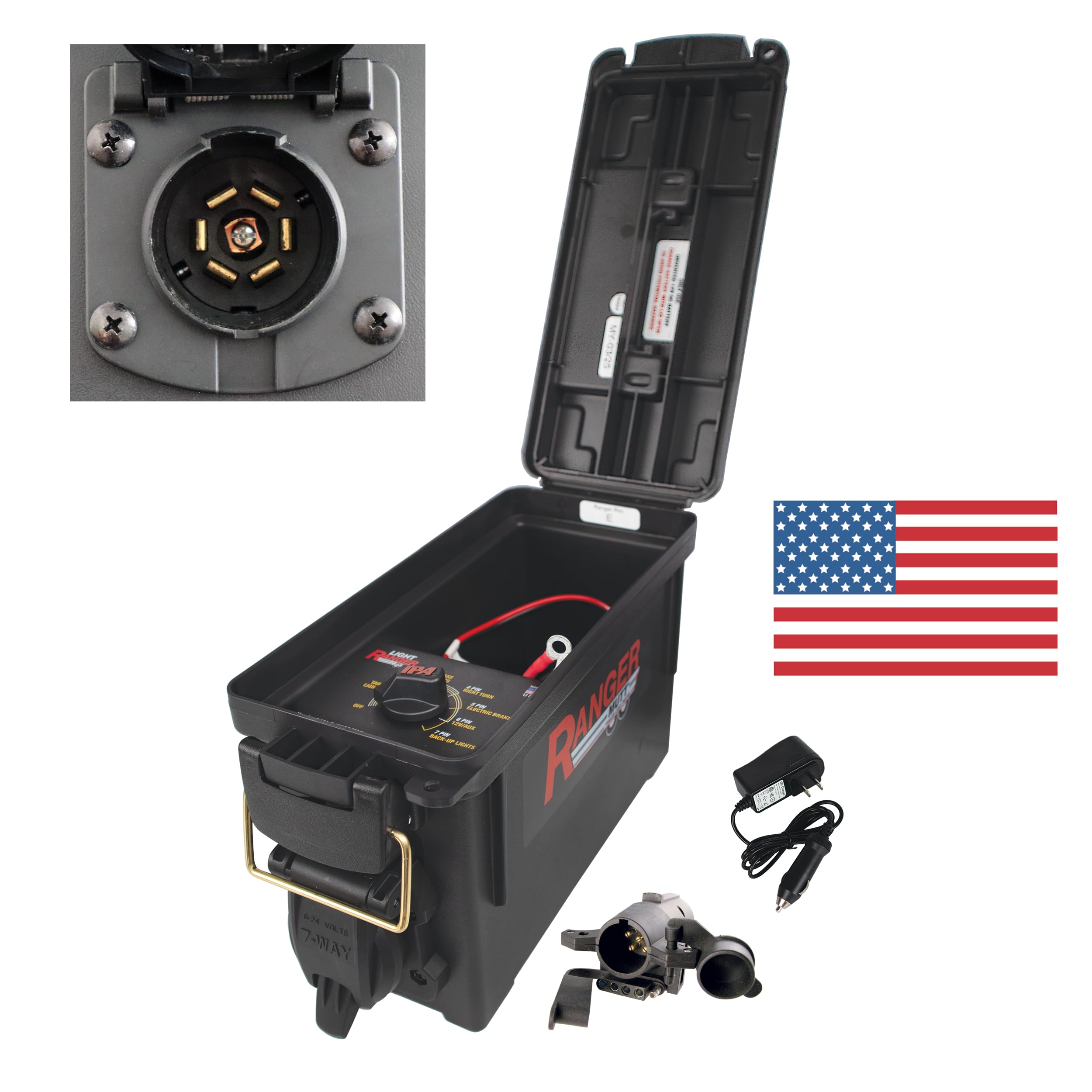 IPA Innovative Products of America #9101 Light Ranger MUTT (7-Way Spade Pin Style with Adapter) Trailer Tester