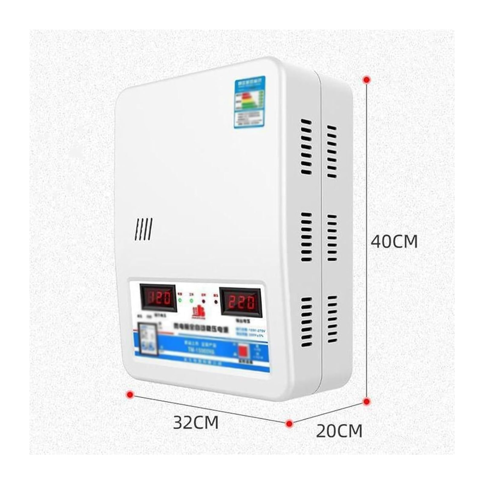 Stabilisateur de puissance pour la maison de 220 V, montage mural pour usage domestique de 15 000 W, protection contre les surtensions, petit stabilisateur de tension CA