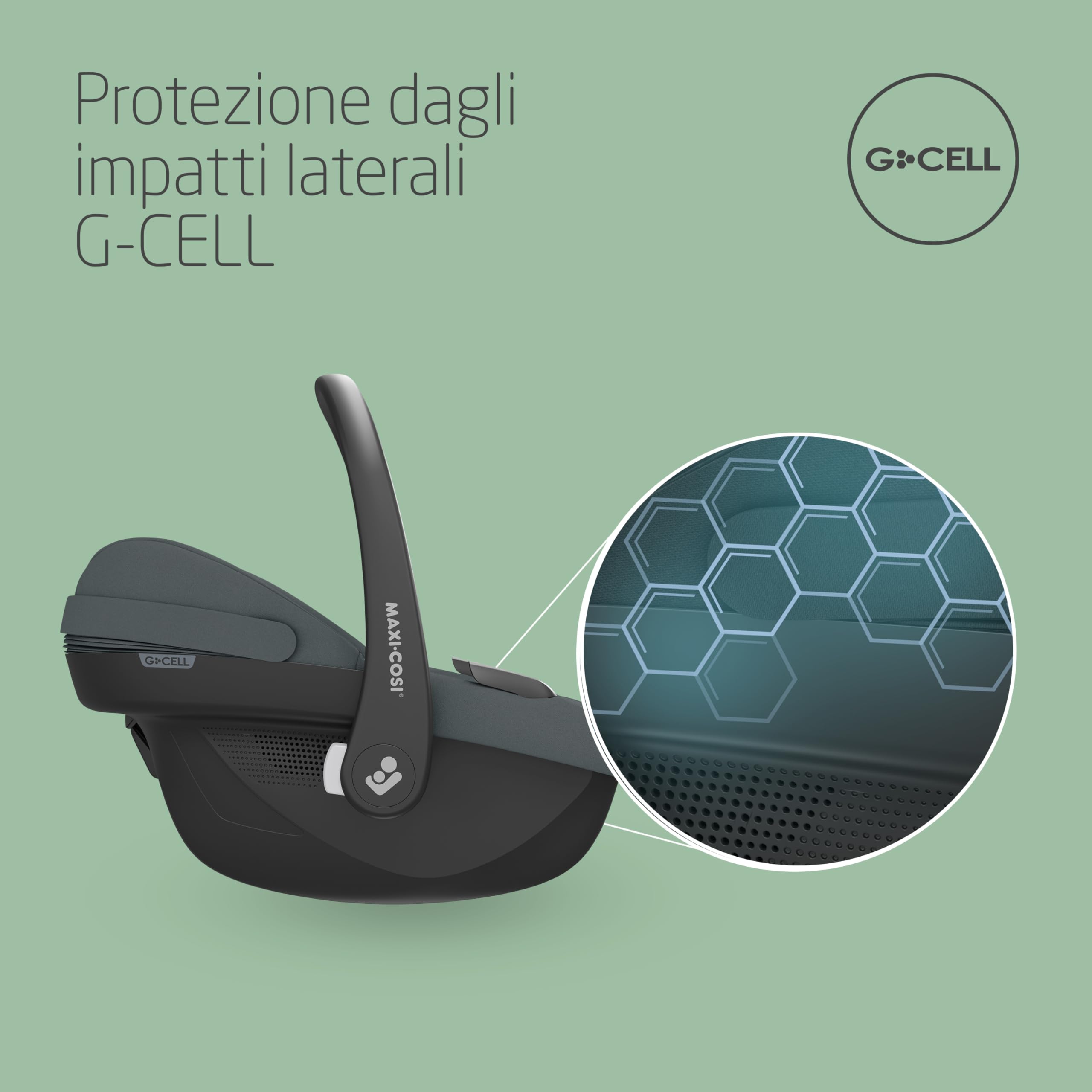 Maxi-COSI Pebble S i-Size Lightweight Newborn Car Seat, Rear Facing, Travel & Airplane Friendly, Side Impact Protection, Seatbelt Fit, Newborn Inlay Included, Up to 13Kgs, Birth-15 Months, Graphite 3