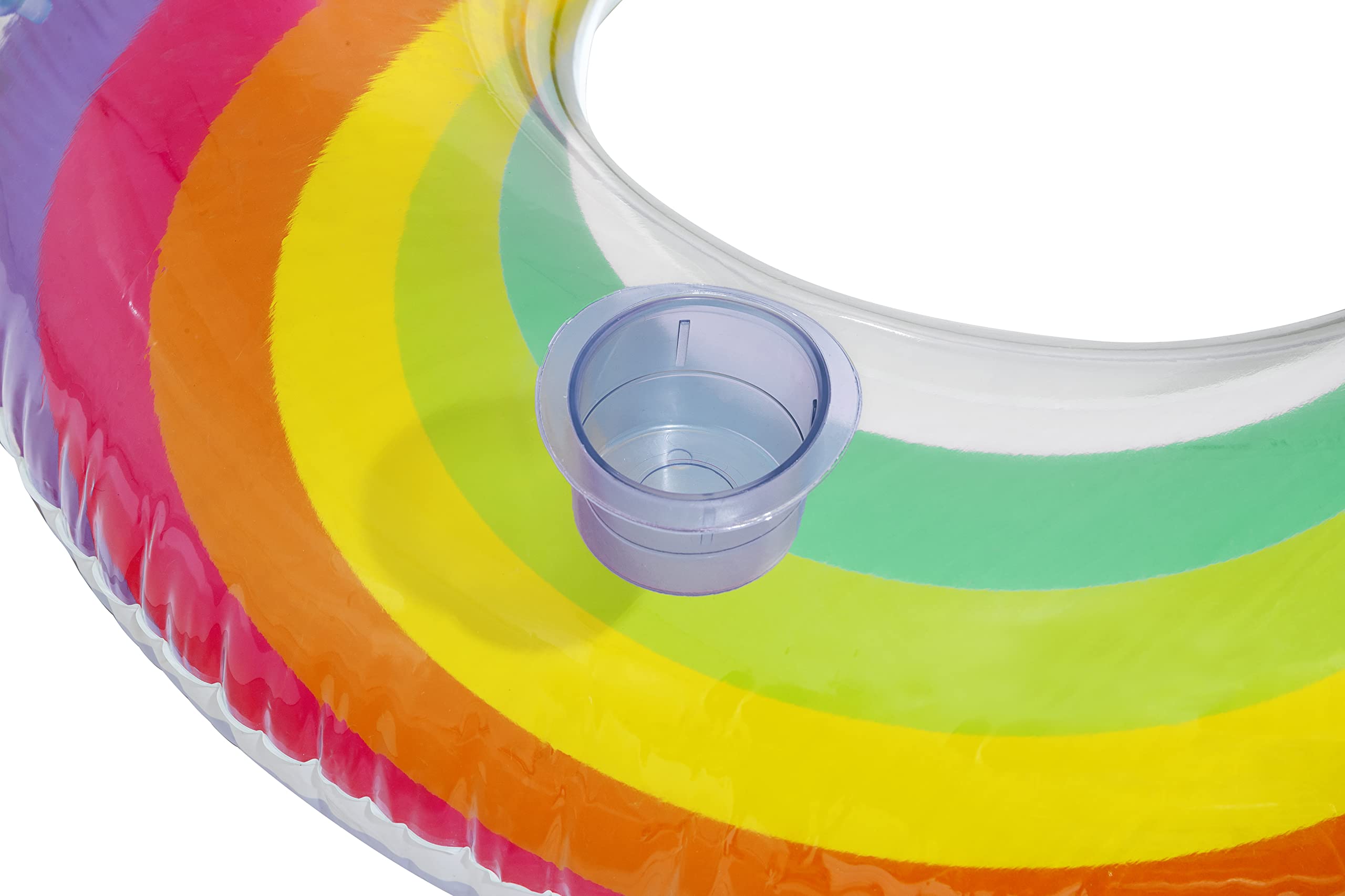 6'1" x 45.5"/1.86m x 1.16m Rainbow Dreams Double Swim Tube