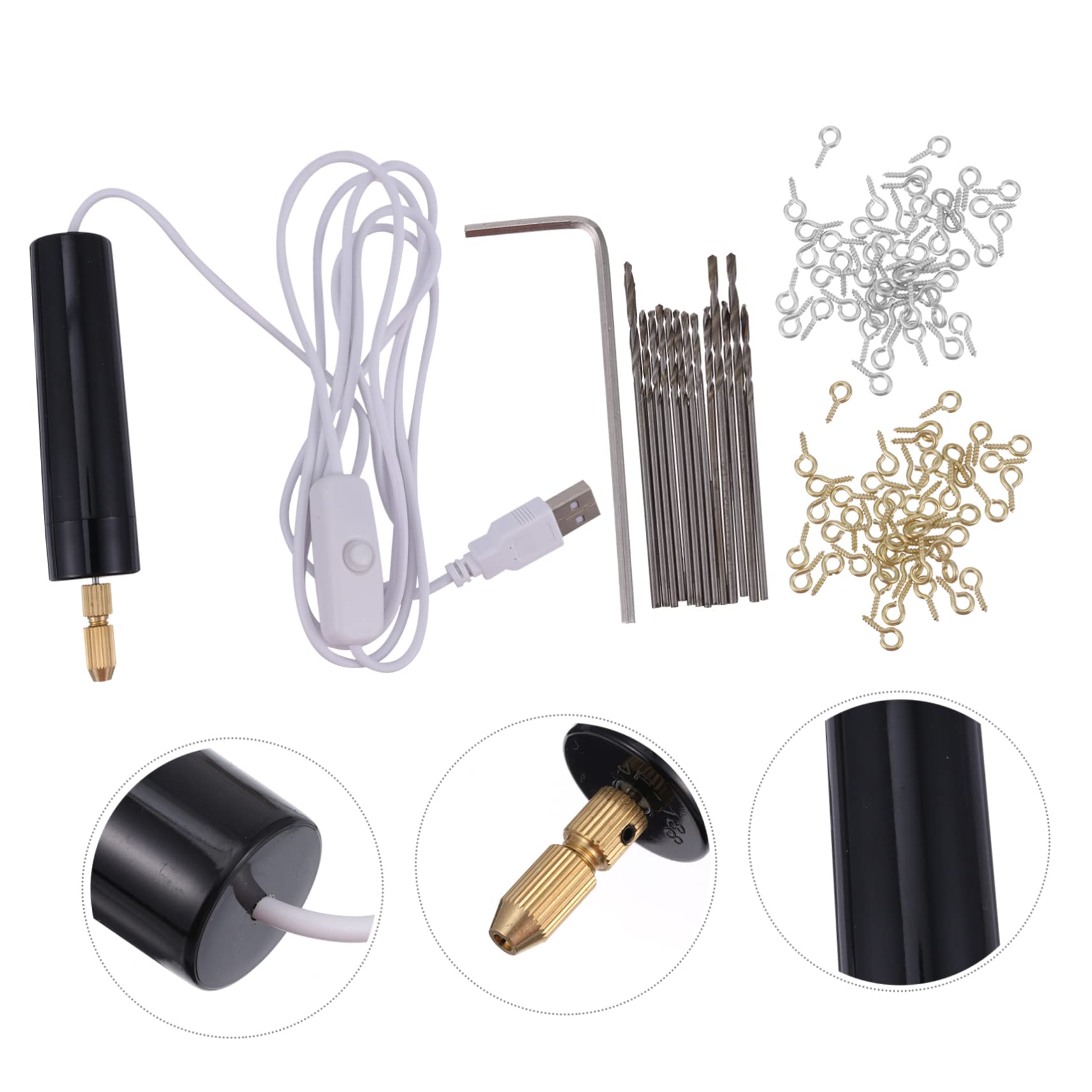 SHINEOFI 3 Set Mini Trapano Elettrico Portatile Senza Filo Da Completo Con Accessori Per Intaglio Te Trapano Usb Per Hobby 115 Pezzi * 3