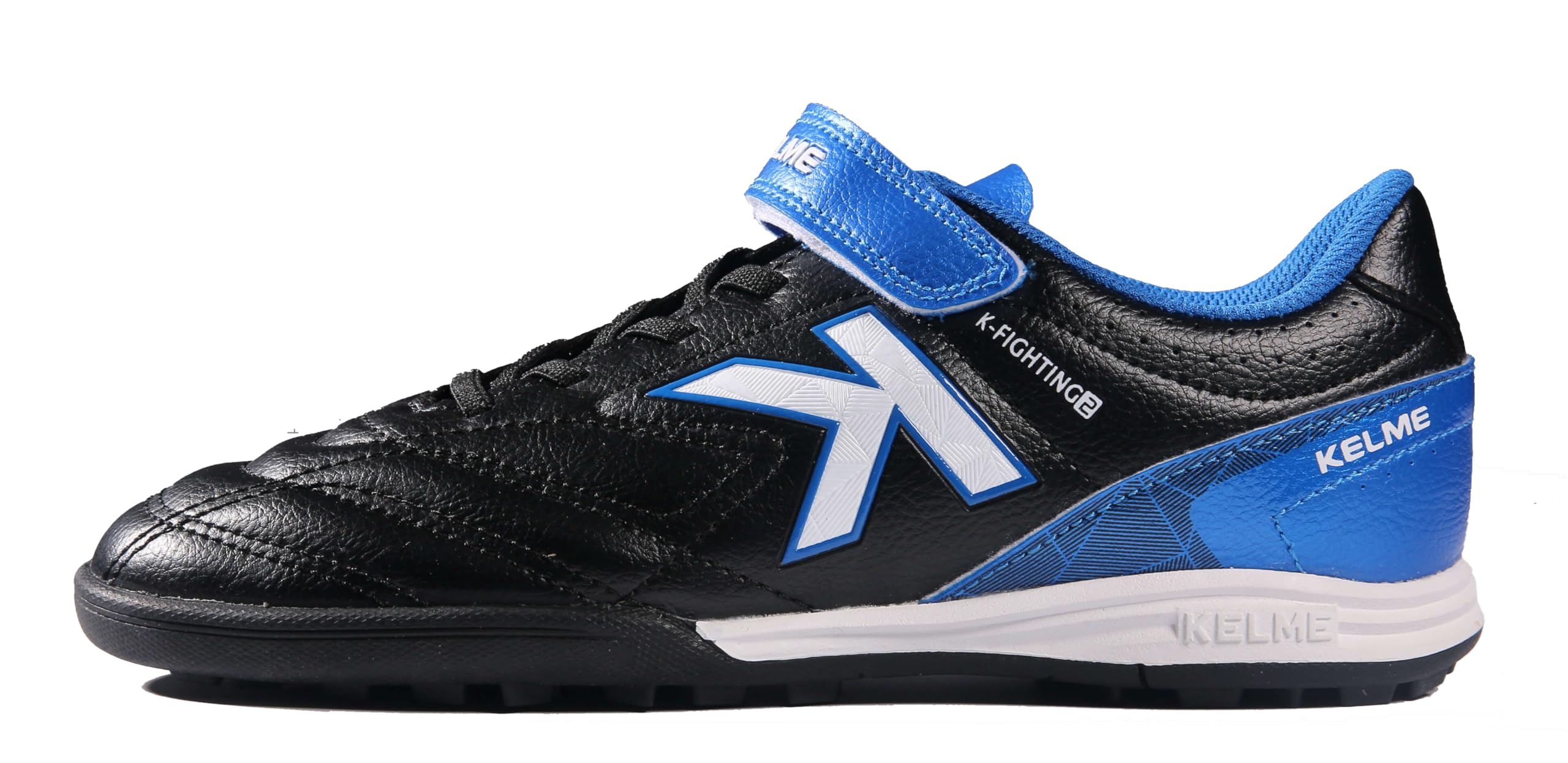 KELME Laceless Soccer Cleats Youth and Kids – Futsal or Turf Soccer Shoes for Boys/Girls – Indoor or Outdoor Hook and Loop Football Boots