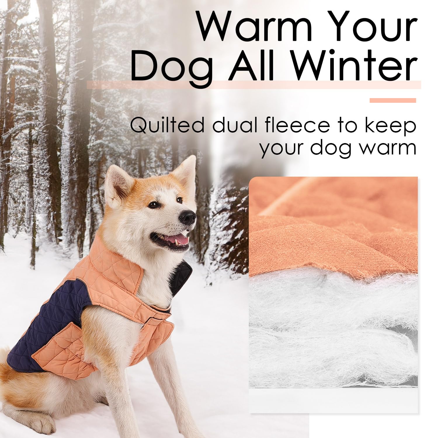 Amazon | ThinkPet 寒い天候の犬コート-防水防風リバーシブルの犬冬 