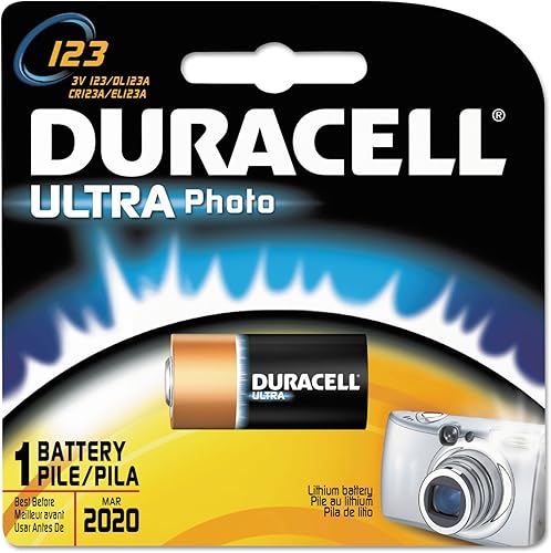 Duracell DL123ABPK Batería de litio de ultra alta potencia, 123, 3V, 1/EA