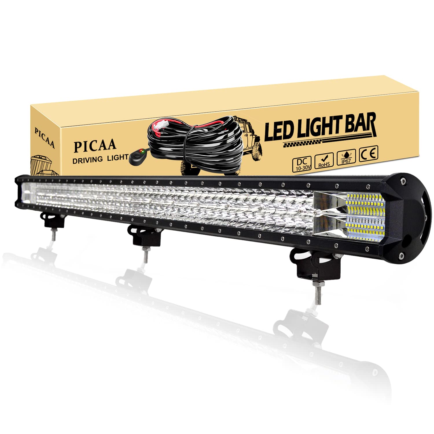 PICAA 3 Row LED Light Bar 114 cm 612 W 12 V LED Light Strip