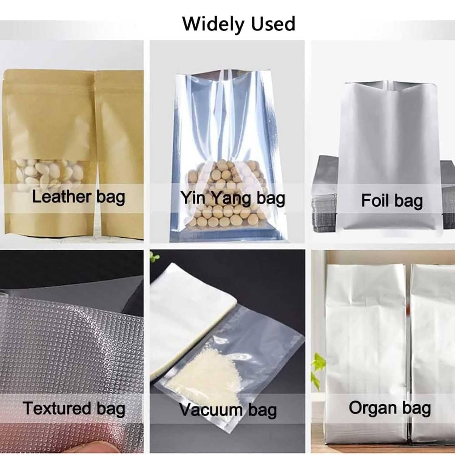 Máquina selladora de calor, sellador de impulso de pedal de pie, temperatura ajustable, calefacción de doble cara para bolsas de PVC, celofán, aluminio, uso comercial