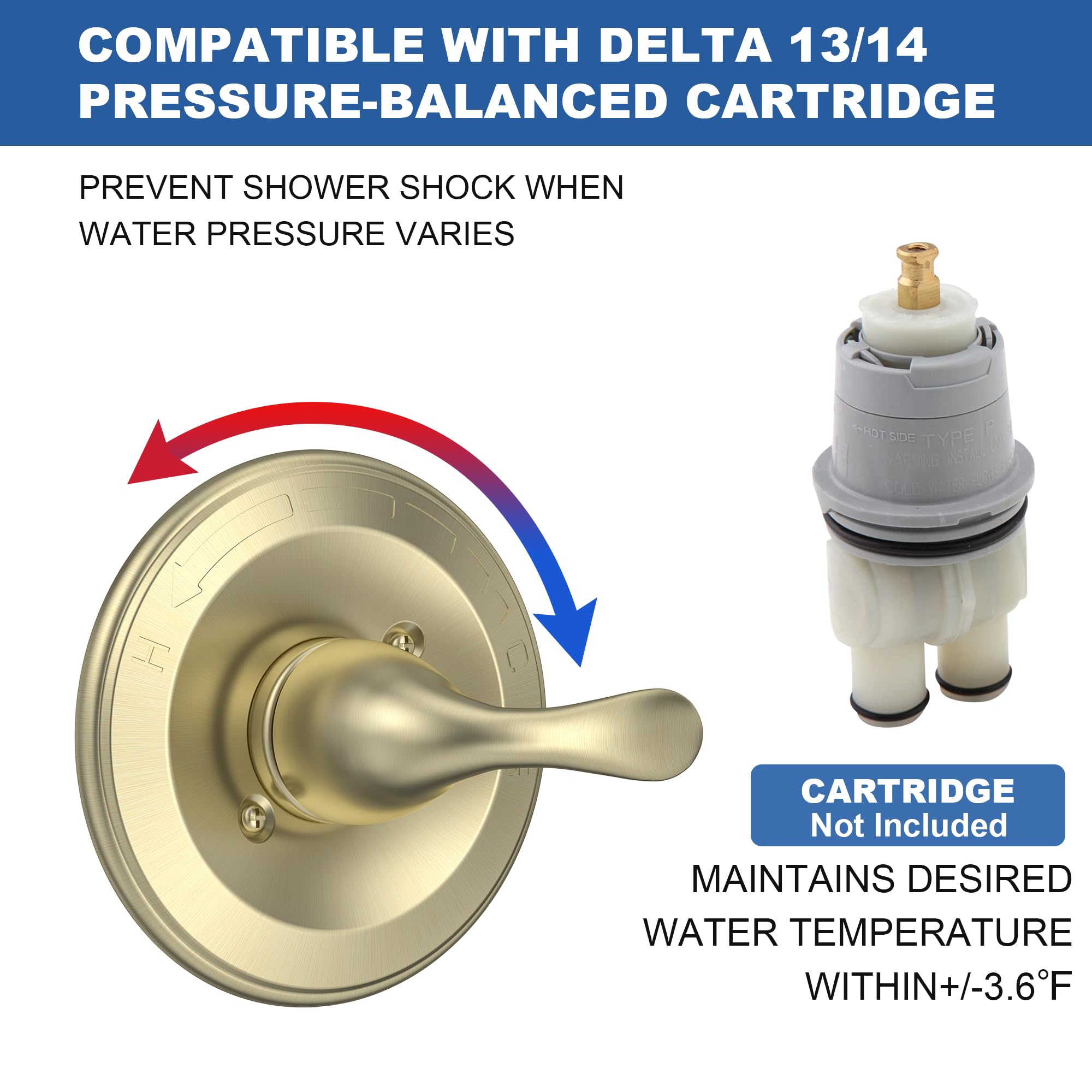 Replacement for Delta Faucet Classic 13 Series SingleFunction Shower