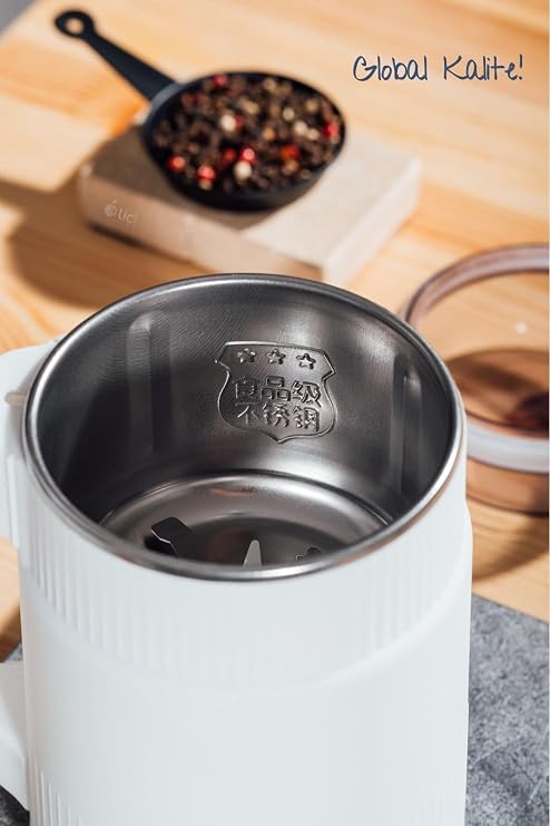 LC-CG01 250W Paslanmaz Çelik Bıçak, 500ml Kahve ve Baharat Öğütücü, Krem
