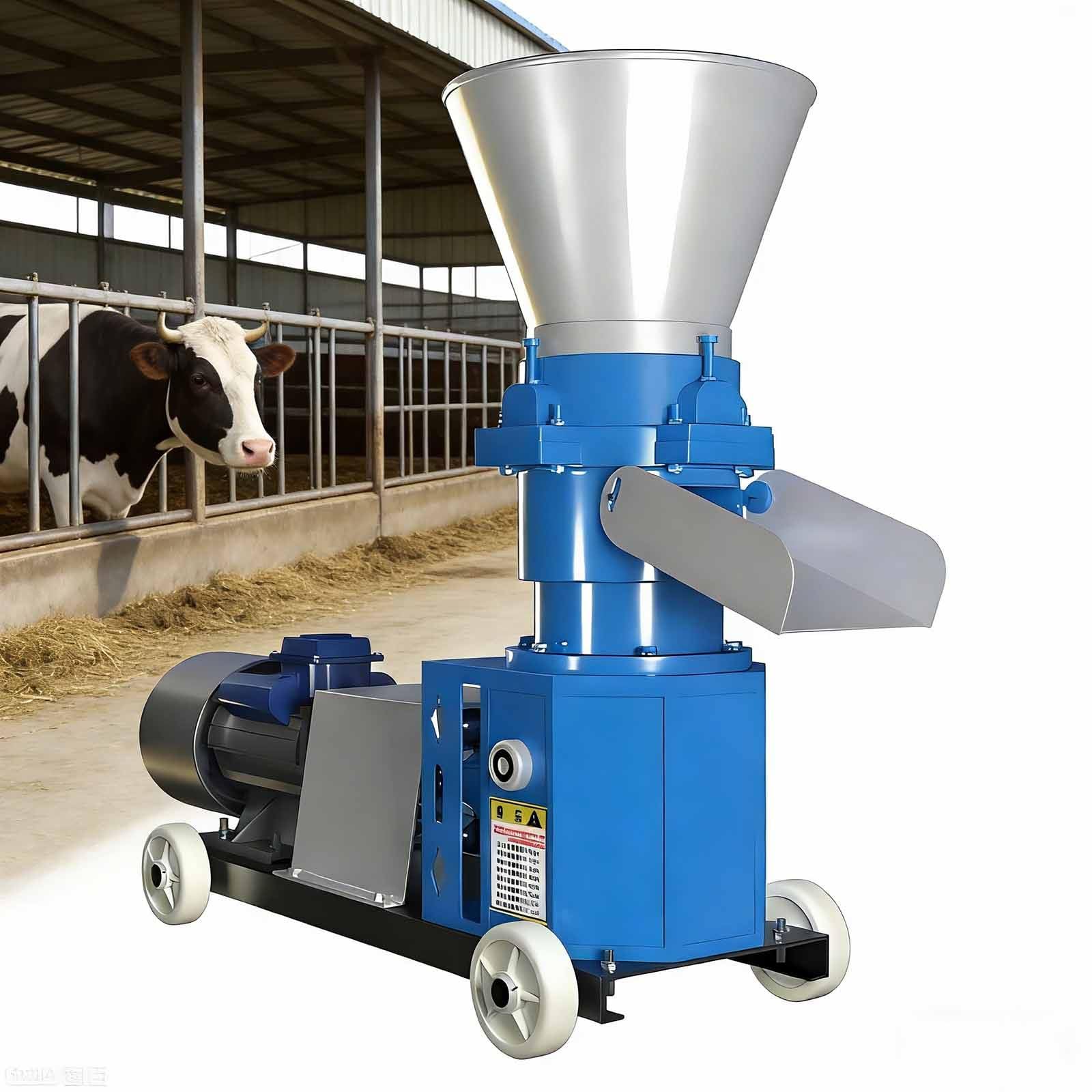 Máquina de Pellets de 4 kW para Pollos y Patos, 2,5/3/4/6/8 mm, 100 kg/h, para Ganado, Pollos, Patos y Cerdos.