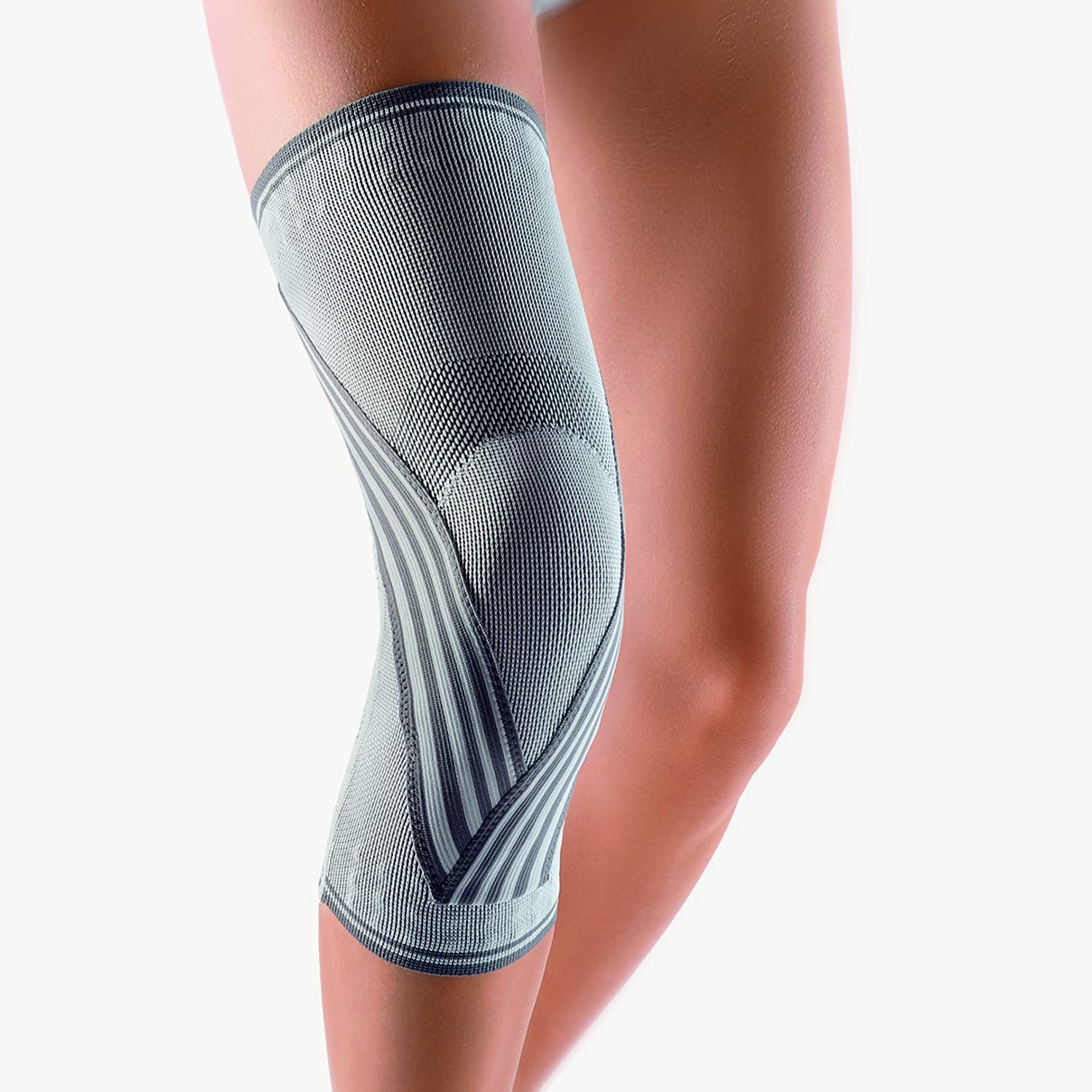 Bort Fillawant - Rodillera de Compresion con Rótula (talla L), color plateado