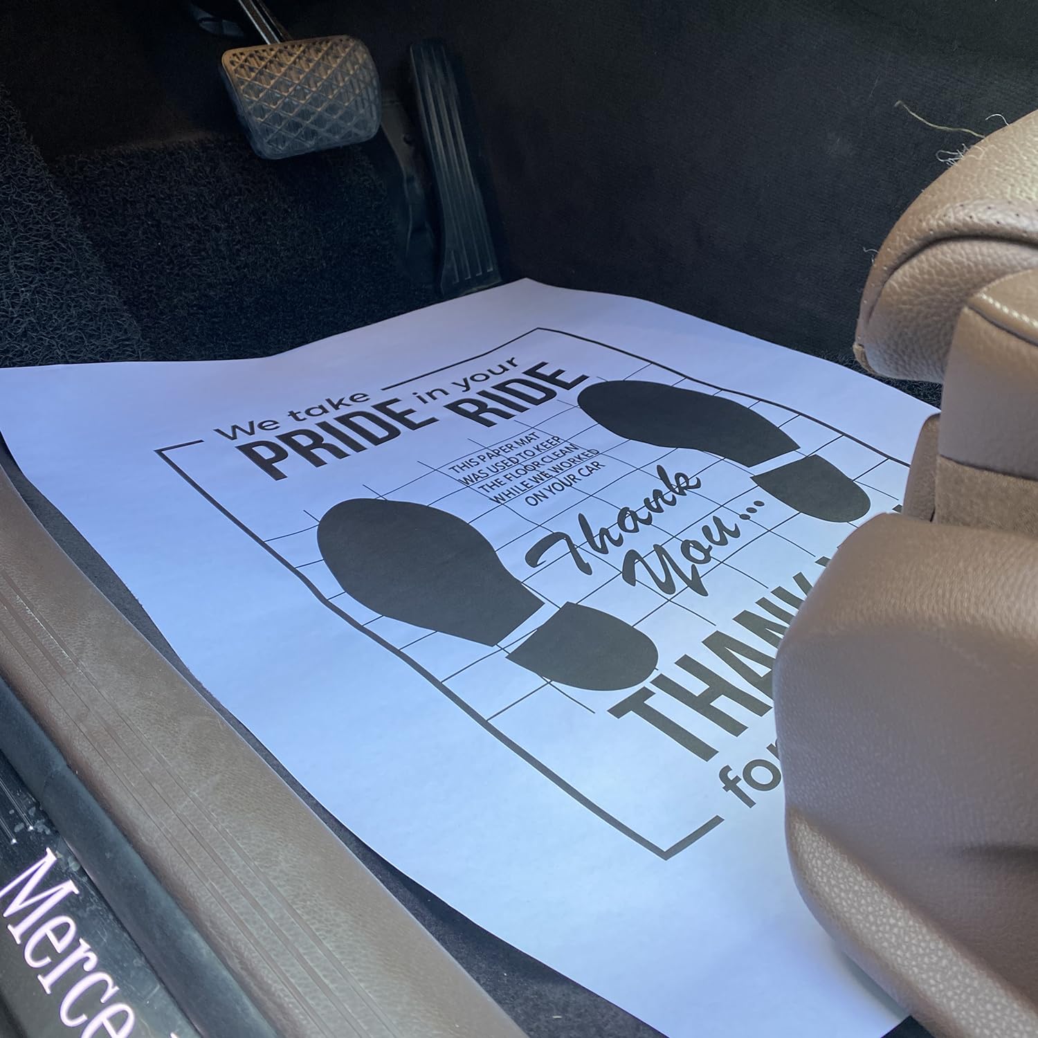 18 x 24 White Car Paper Floor Mats 50Pcs Vehicles Disposable Floor Pads Temporary Cars Floor Protector Automotive — view 4