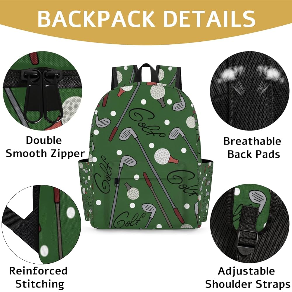 Amazon.com | OMFUNS Golf Sport Kids Backpack for Boys Girls