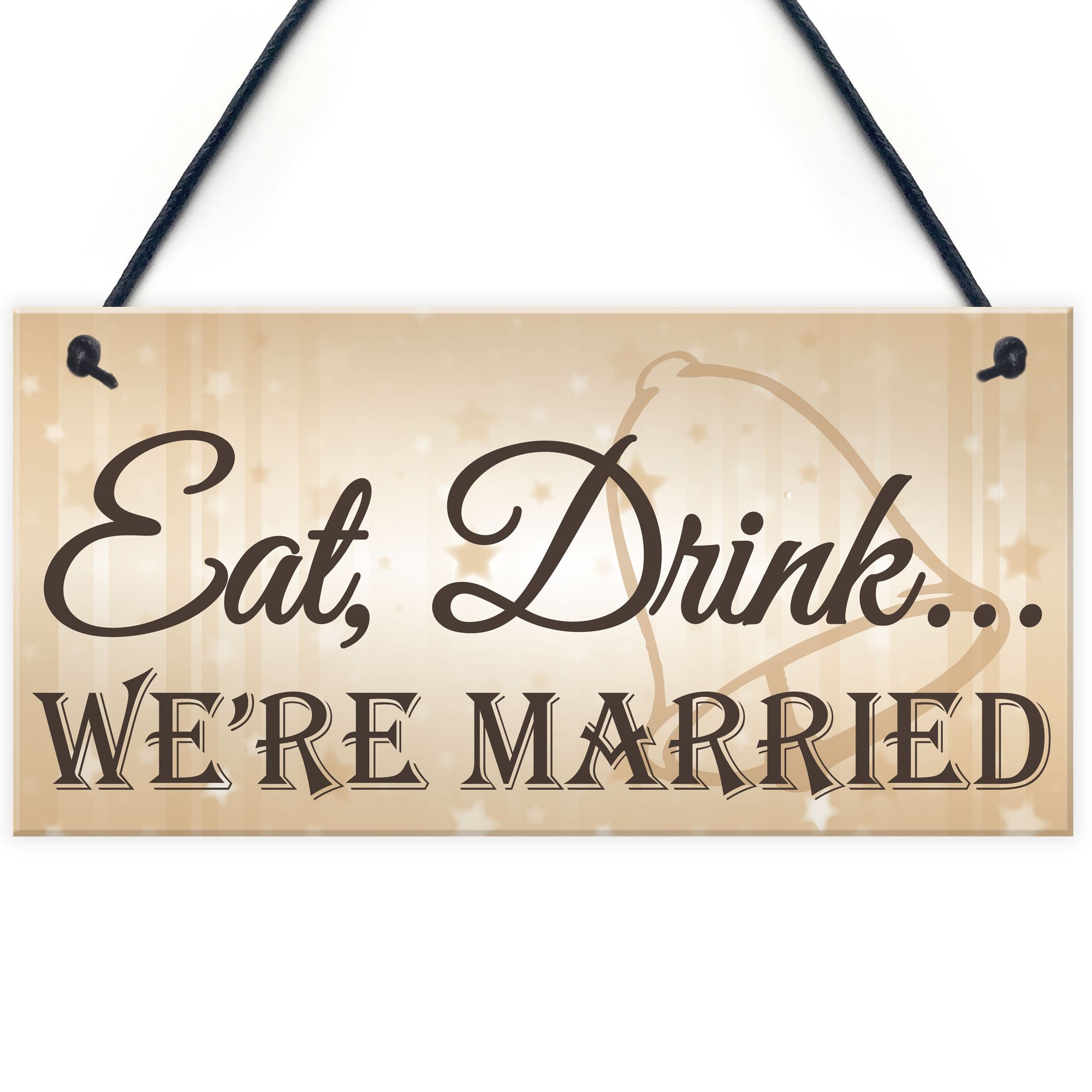 Red Ocean Shabby & Chic Wedding Sign Eat Drink Married Bride Groom Plaque Present Gift Wedding Favour Gift List