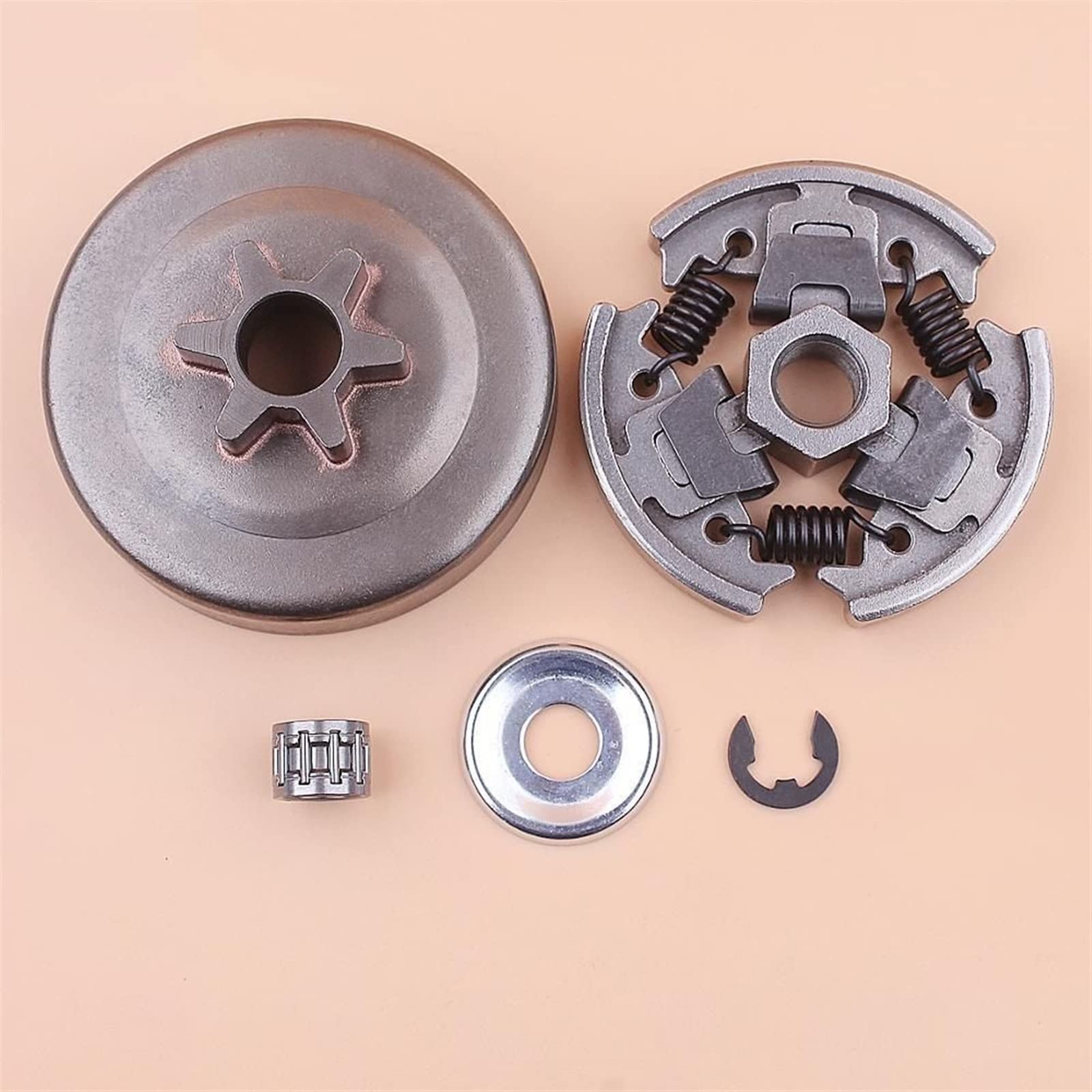 IWBR 3/8;Conjunto de Tambor de piñón de Embrague de 6 Dientes Apto for Stihl MS181 MS181C Clip de arandela Kit de cojinete de Aguja Motosierra 1139 160 2000