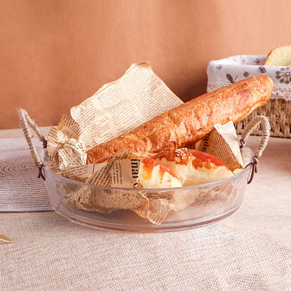 Home Glass Vintage Bowl Basin Food Bowl Salad Bowl Bread