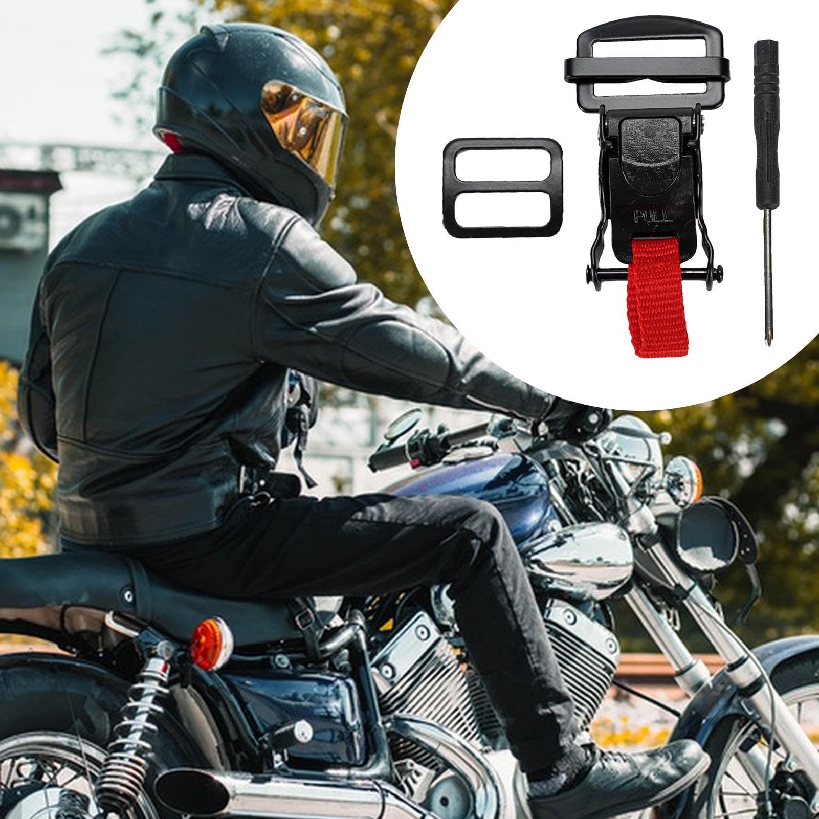 Kit fibbia a sgancio rapido per caschi da moto, per caschi sicuri con clip a sgancio rapido a doppia D | Fibbia a sgancio rapido veloce, per caschi da moto da indossare ogni giorno