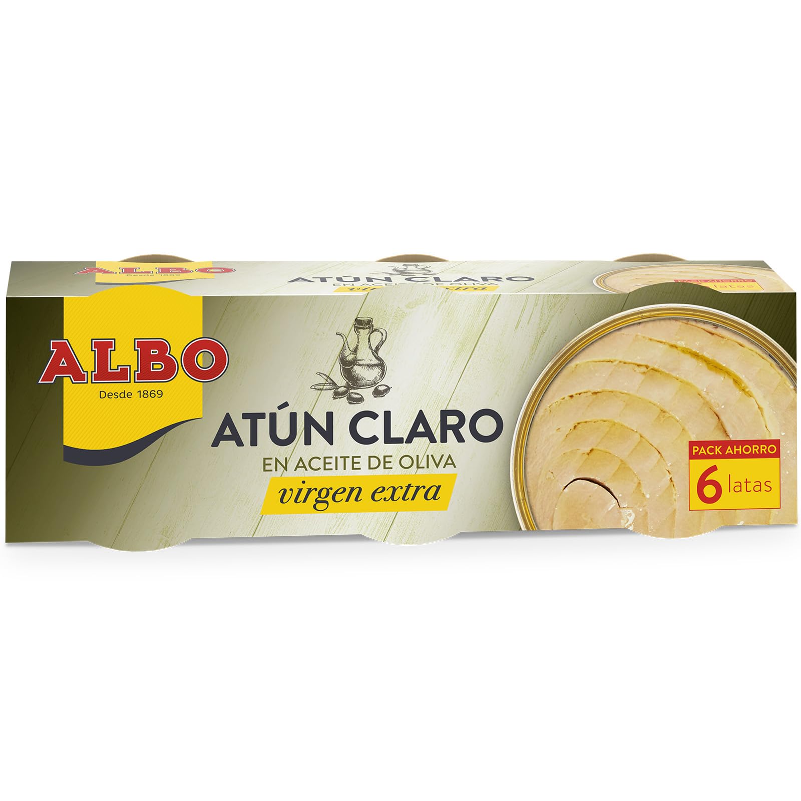 Albo Atún Claro en Aceite de Oliva Virgen Extra, 6 x 48g