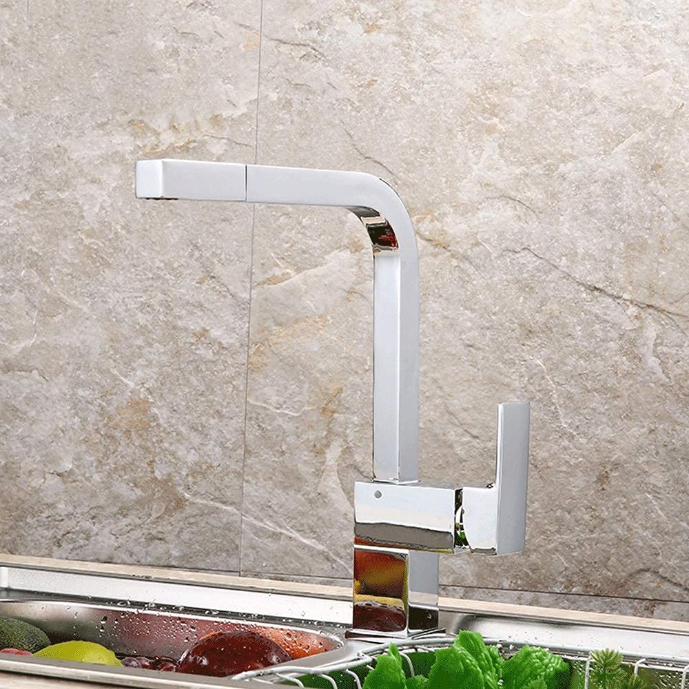 Robinet de cuisine chaud et froid mitigeur en cuivre robinet d'eau rotatif inox