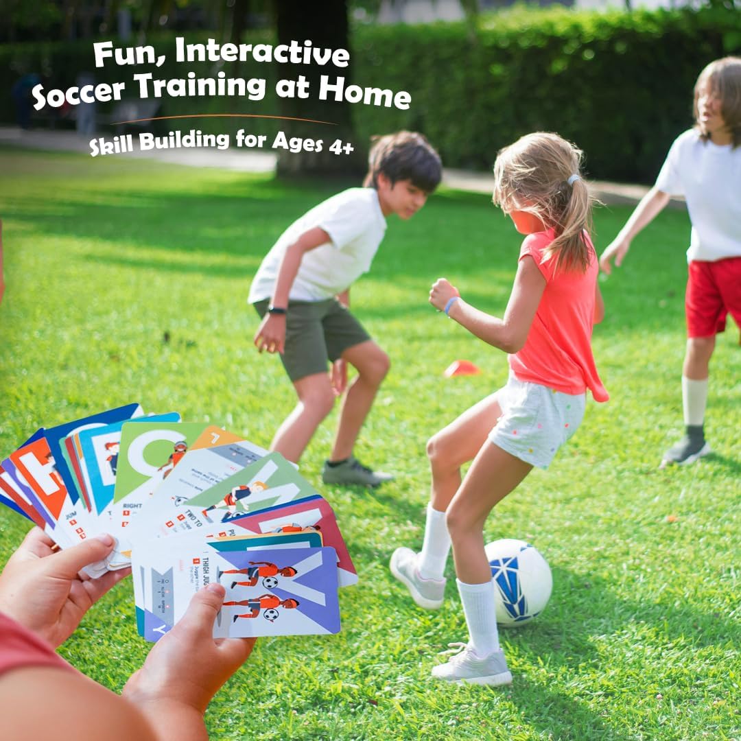 KickDeck ABC Soccer Cards for Kids 4+ | Fun Alphabet Soccer Drills for Footwork, Ball Control & Coordination | Screen-Free Practice at Home & Outdoors