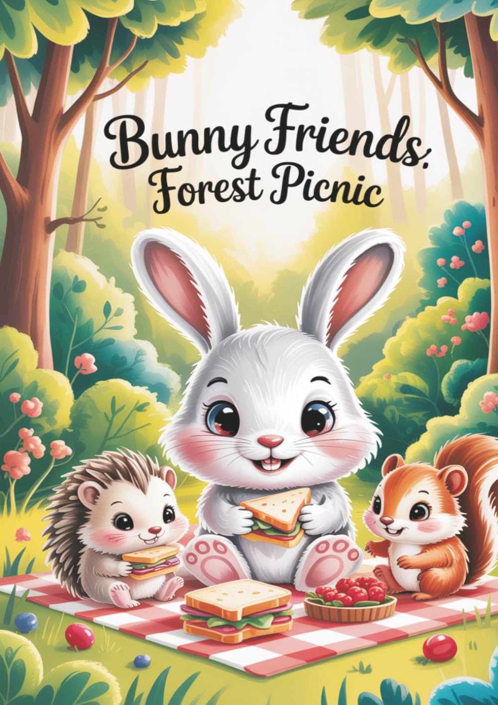 Bunny Friends: Forest Picnic: A Calm and Cozy Coloring Book for Kids (Bunny Friends Coloring Book Series)