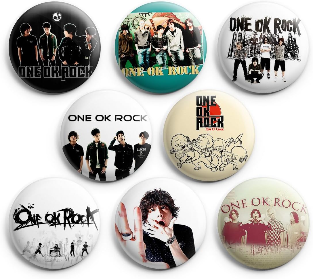 One Ok Rock The Beginning Pinback Buttons 8Pcs 1.25 inch Best For Jacket,T-Shirts
