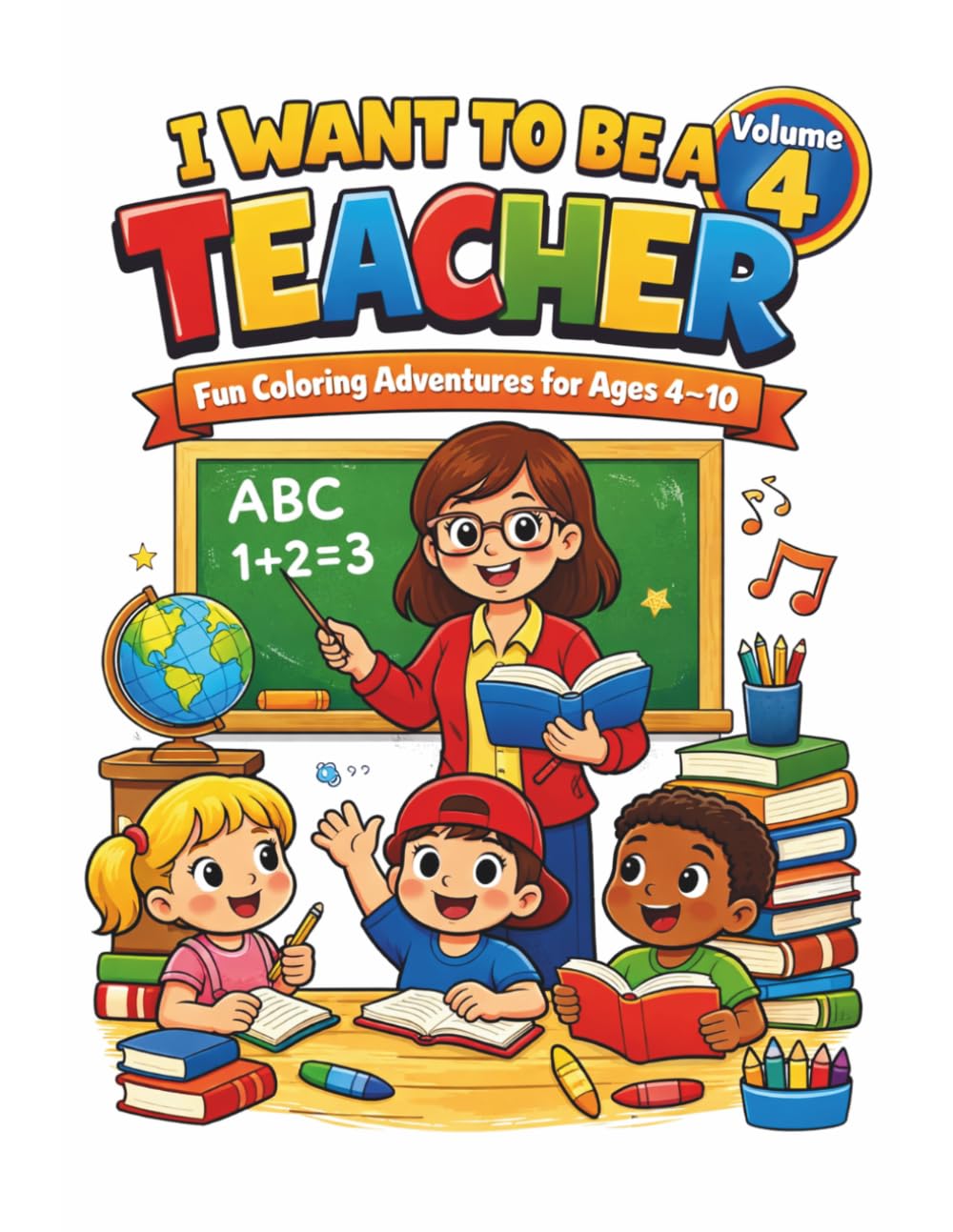 I want to be a teacher: Fun Coloring Adventures for Ages 4-10