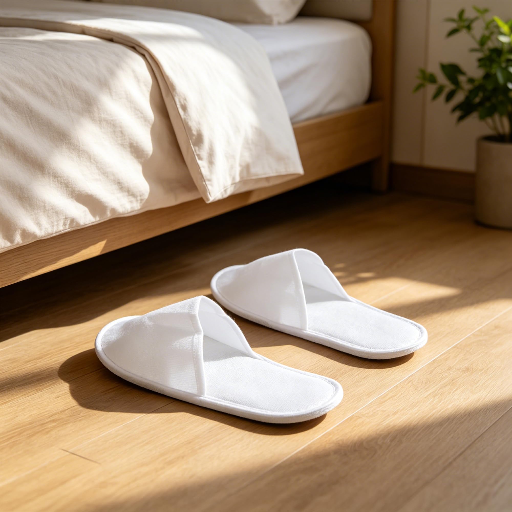 Juego de 50 pares de zapatillas desechables para hotel, zapatillas desechables de hotel, zapatillas desechables con dedos cerrados para hotel, spa, hogar, unisex, para hombre y mujer