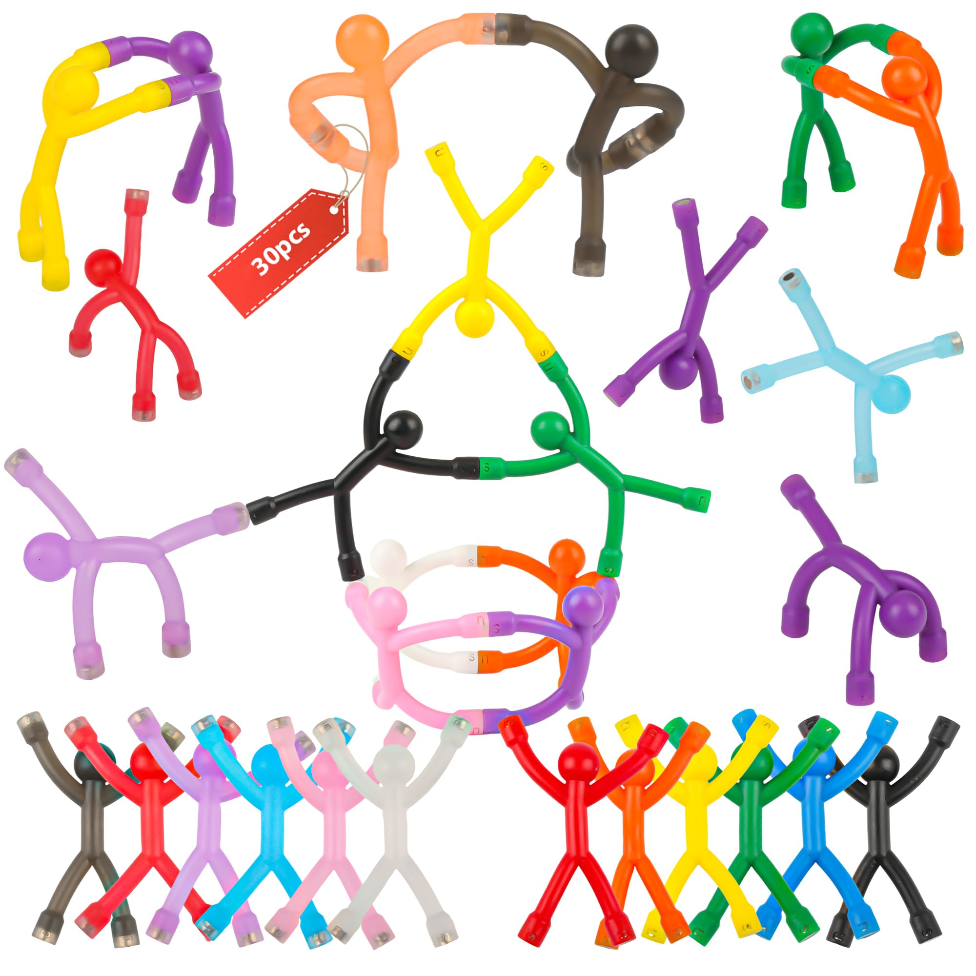 Kühlschrankmagnete für Herren, niedlicher Kühlschrank-Magnetmann, lustiges humanoides Magnetspielzeug für Kinder, bunt, magnetisch, für Schließfach, Whiteboard, dekorative Geschenke, 20 Stück