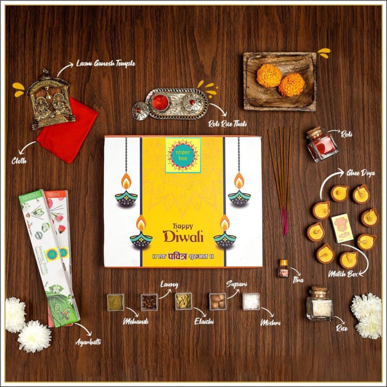 UtsavBox Diwali Pooja Box| Diwali Pooja Samagri Box |Lakshmi Pujan kit ...
