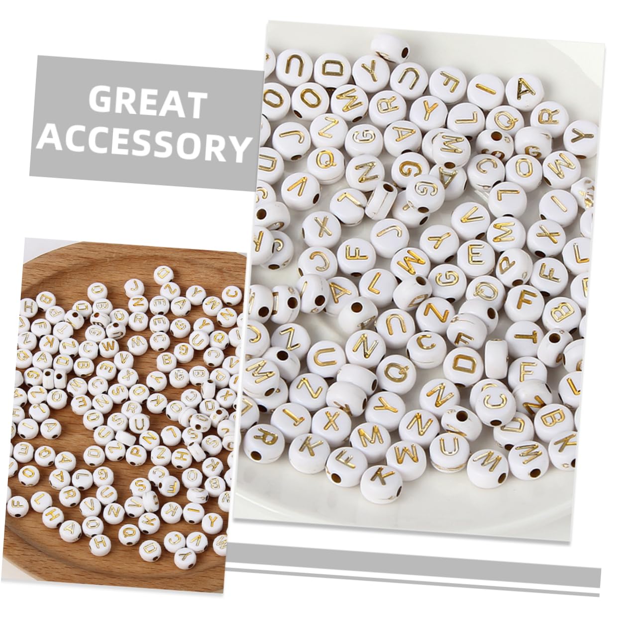 SHINEOFI 4000piezas Abalorios De Letras De Acrílico Decorativos Para Manualidades Para Pulseras y Collares