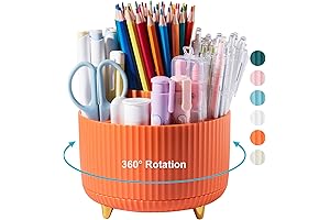 Pencil Pen Holder for Desk, Orange