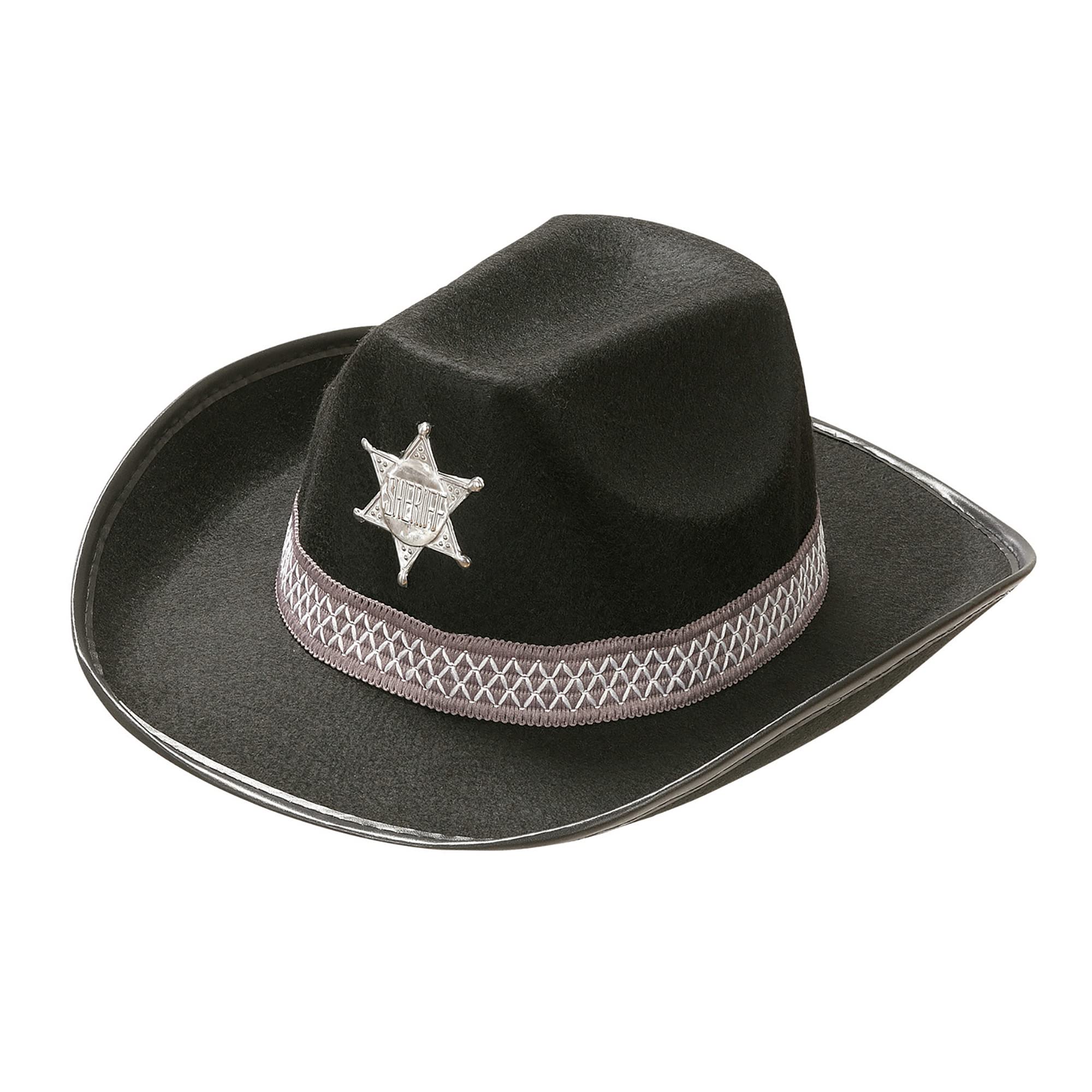 Widmann - Sombrero de sheriff para niños, vaquero, vaquera, salvaje oeste, sombrero, tocado, accesorio, fiesta temática, carnaval