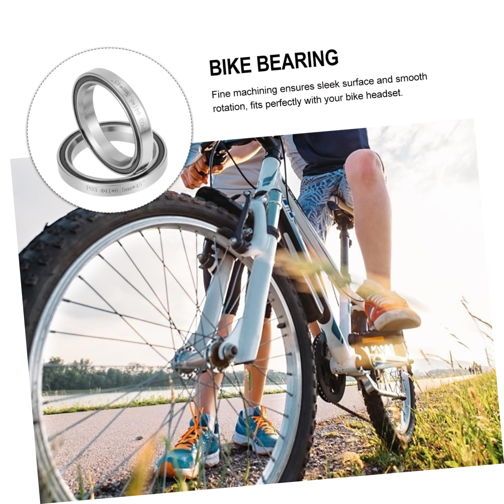 Totority Sealed Metal Headset Bearings 2pcs Set Bike Cycling Repair Prevents Water Dust