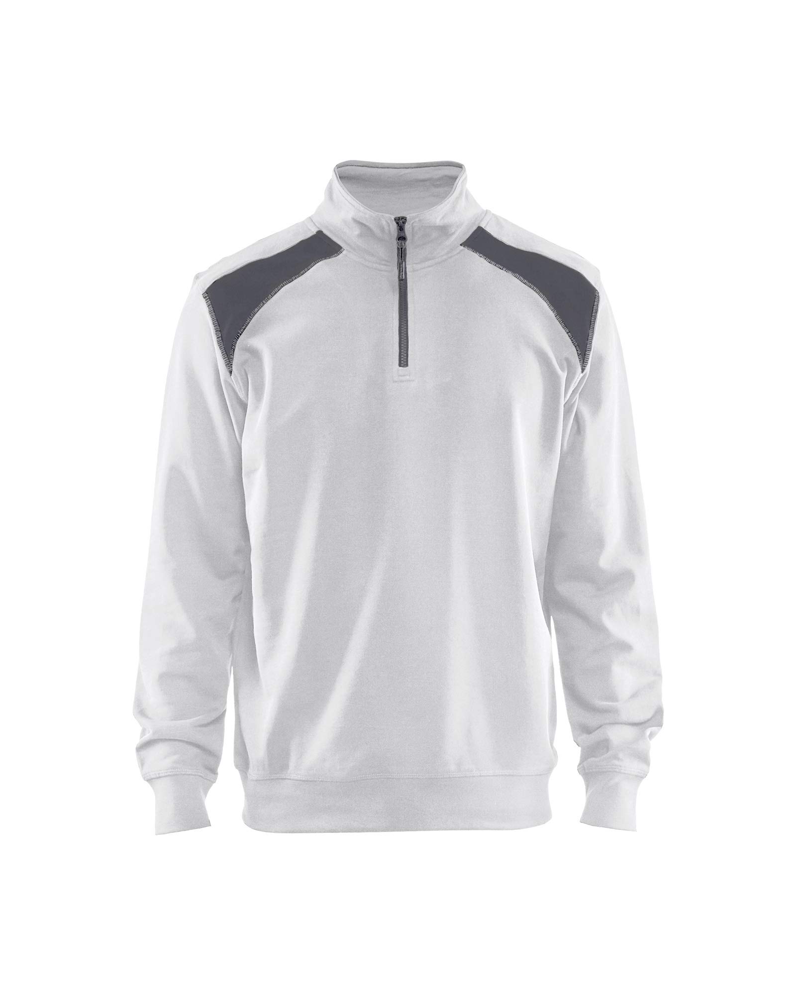 BLÅKLÄDER Sweater Two-Tone Half-Zip Men XS White/Grey
