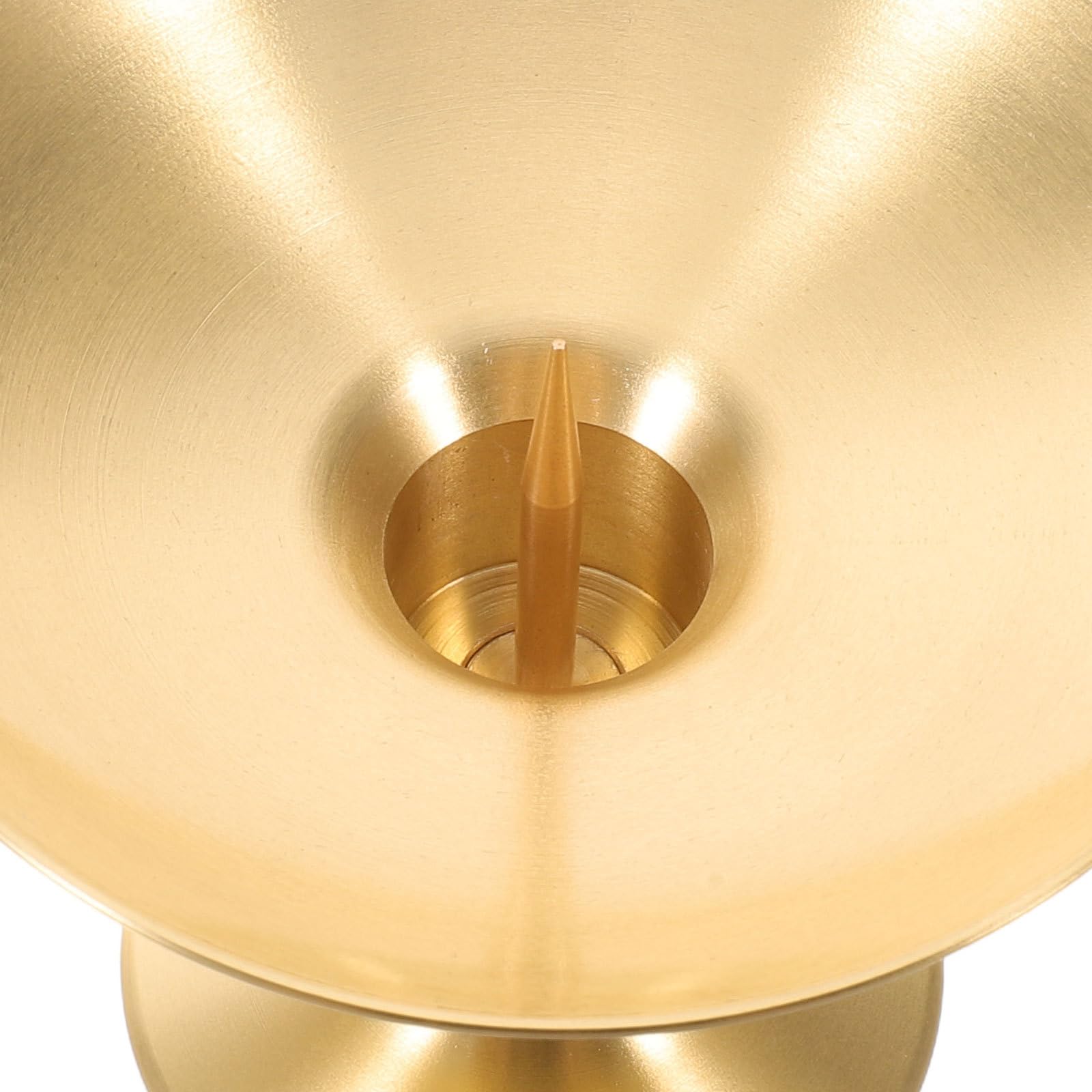 Portacandele a colonna tradizionale - Portacandele a cono retrò - Candeliere decorativo con ago per il culto del Buddha e decorazioni zen, 3,5x2,4 pollici